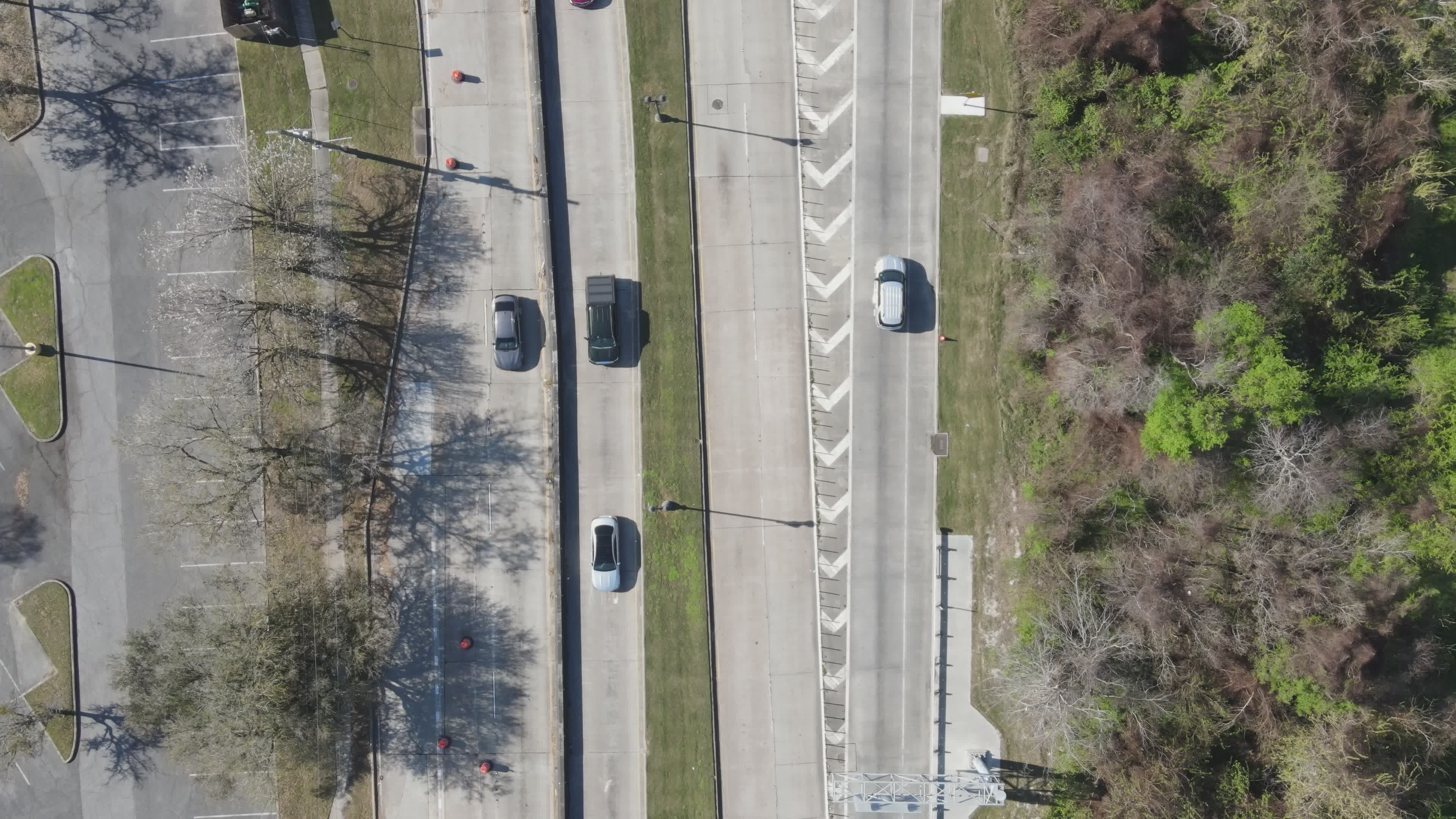 Aerial Drone Footage of Urban Road Traffic Free Stock Video Footage ...