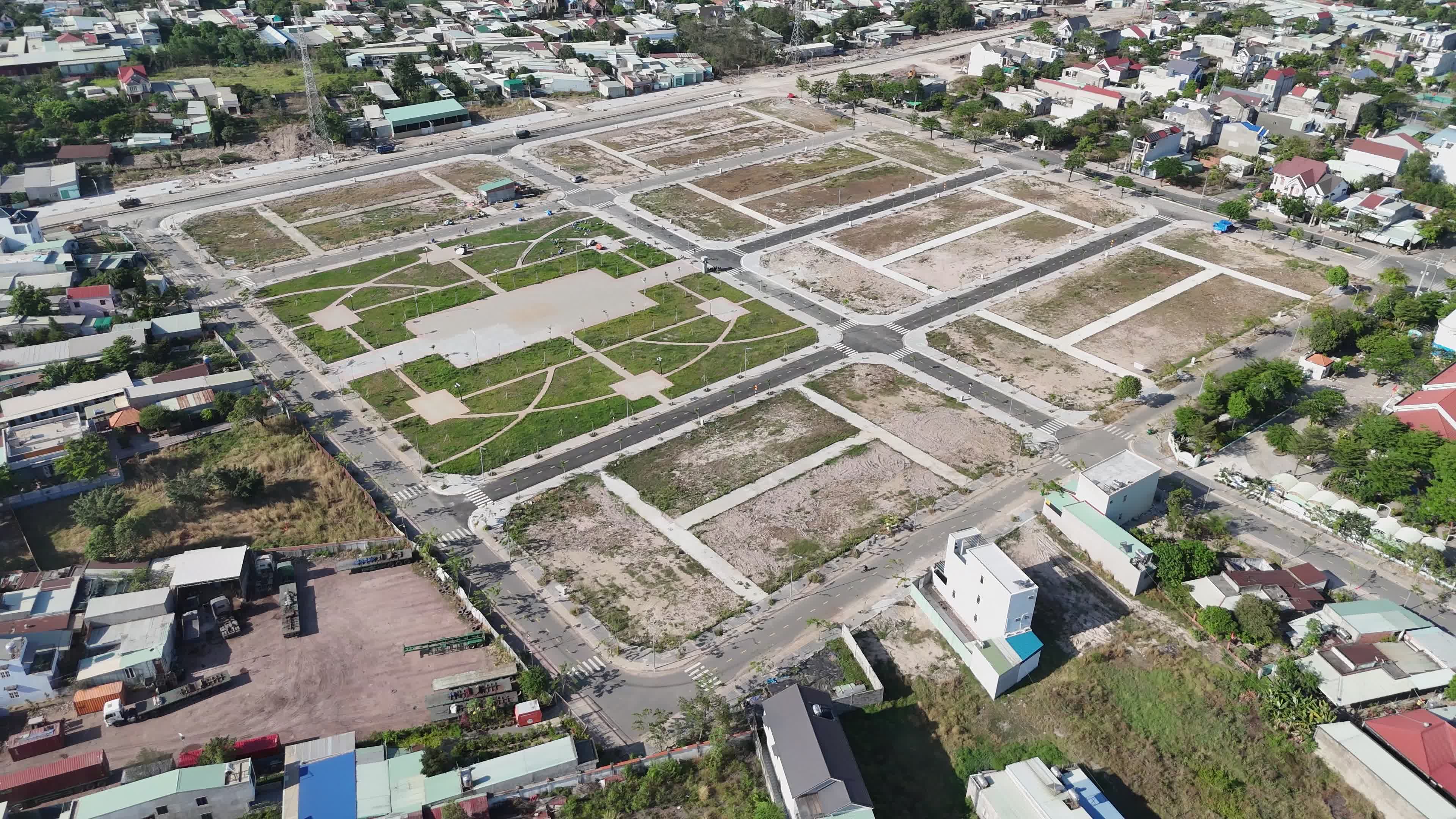 Aerial View of Vietnamese Urban Development Site Free Stock Video ...