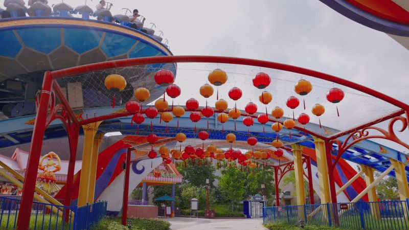 Exciting Ride at Vibrant Amusement Park Free Stock Video Footage ...
