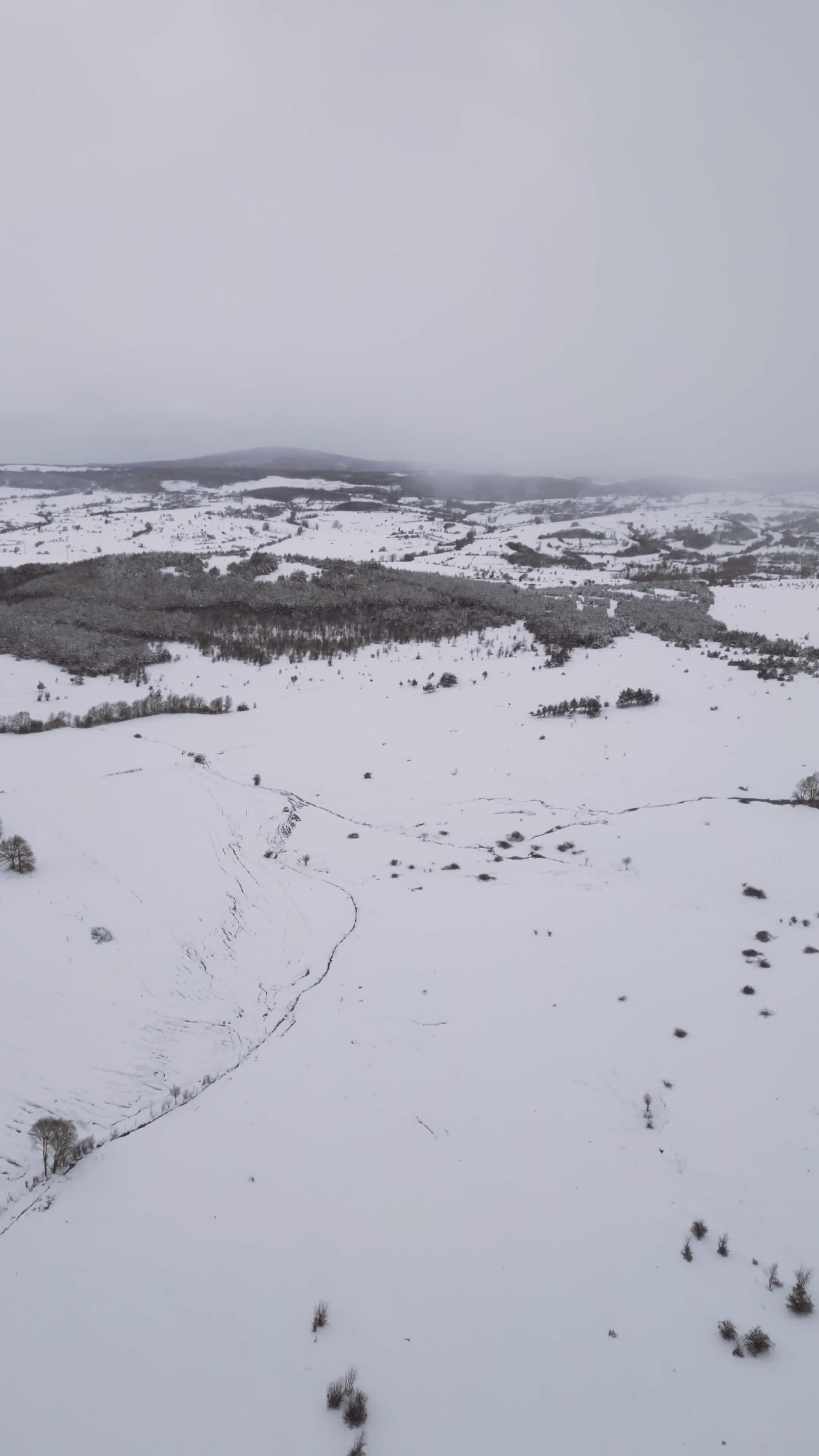 Breathtaking Aerial View of Snowy Mountain Landscape Free Stock Video ...