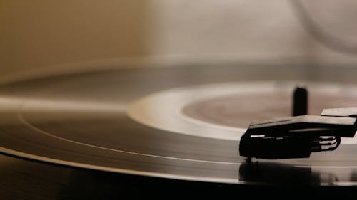 Vinyl Record Playing On A Turntable