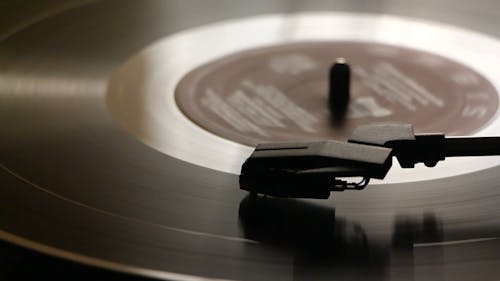 A Turntable Playing Music From A Vinyl Record