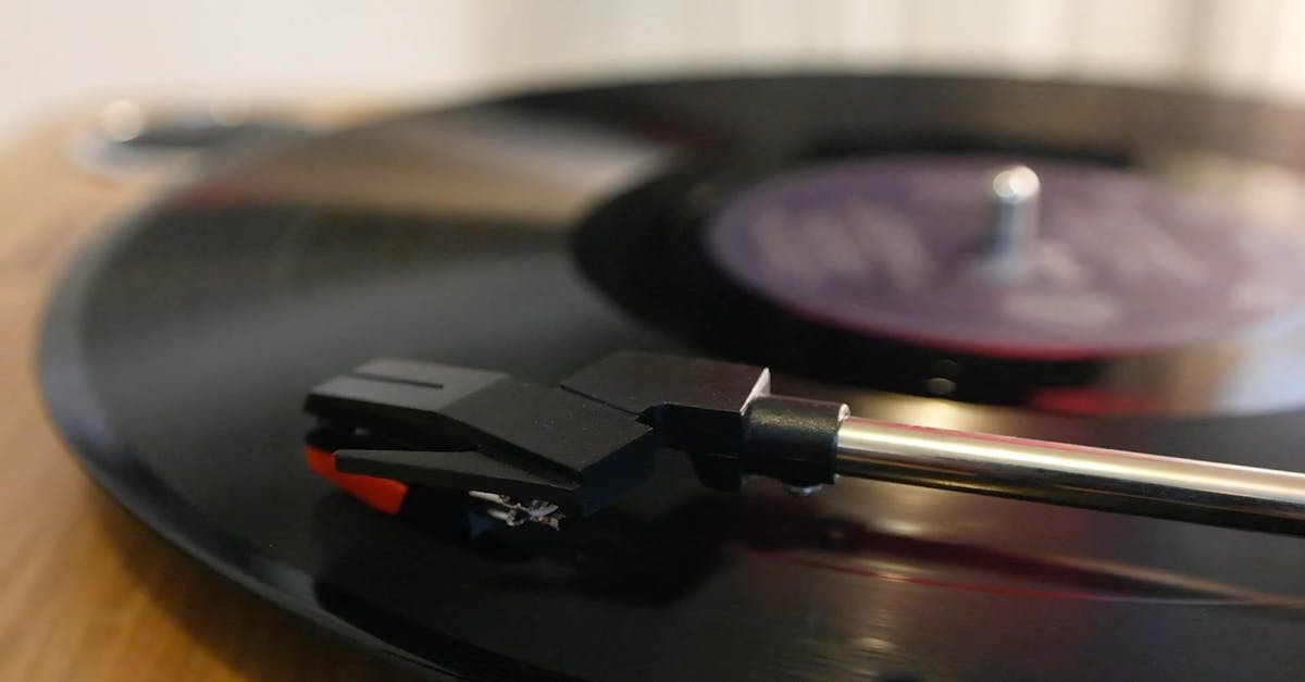 Close Up Of A Vintage Record Player With A Vinyl Record Spinning On The Turntable Free Stock Video