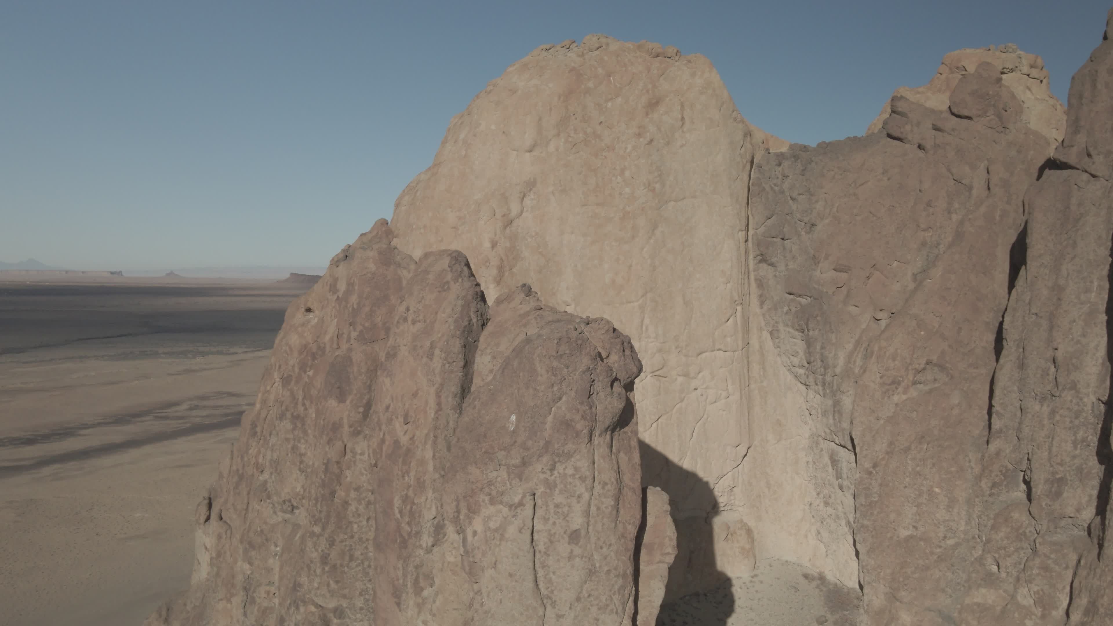 Drone Aerial View of Desert Rock Formations Free Stock Video Footage ...
