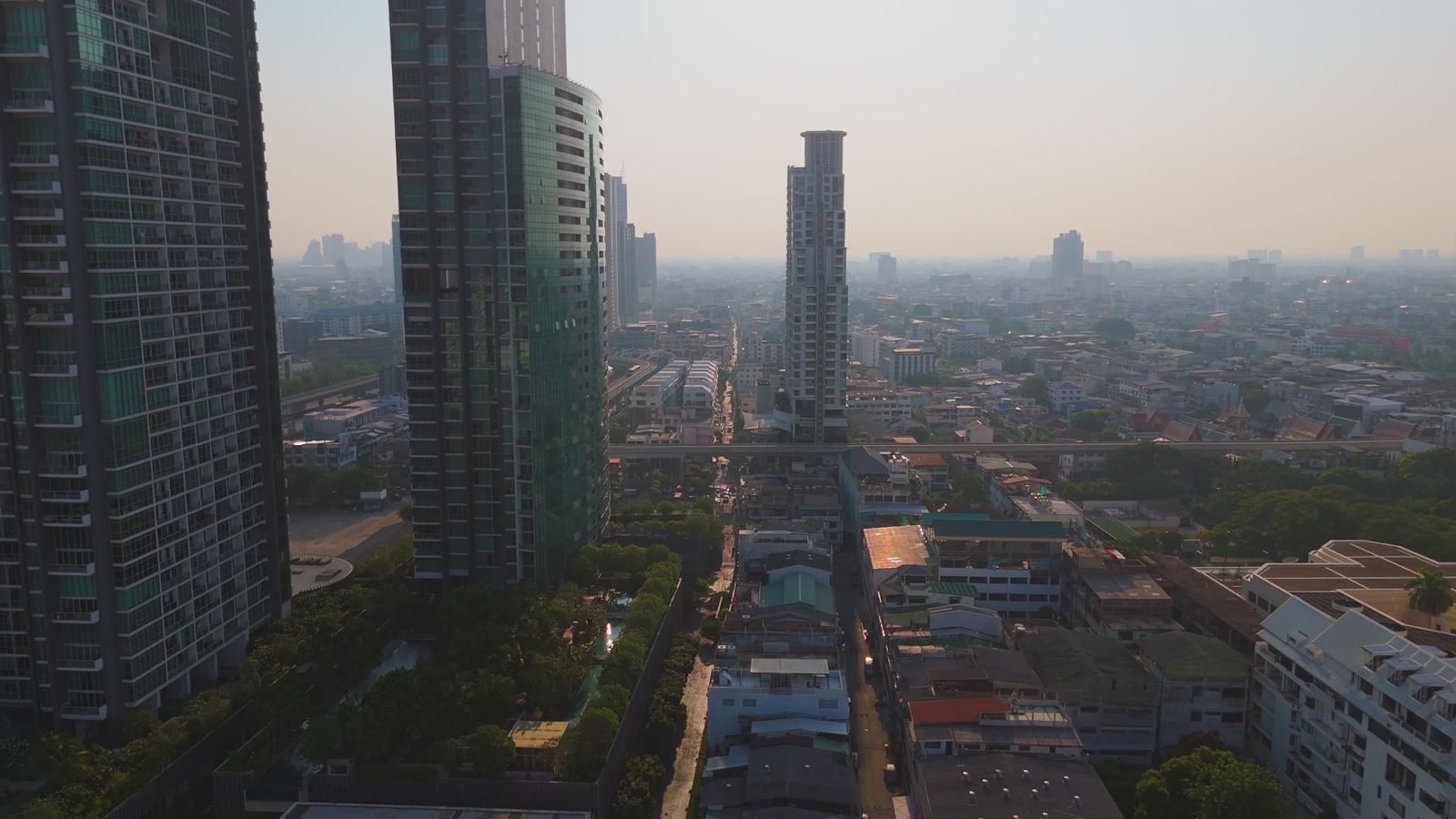 Bangkok City Sunrise Timelapse with Skyline Free Stock Video Footage ...