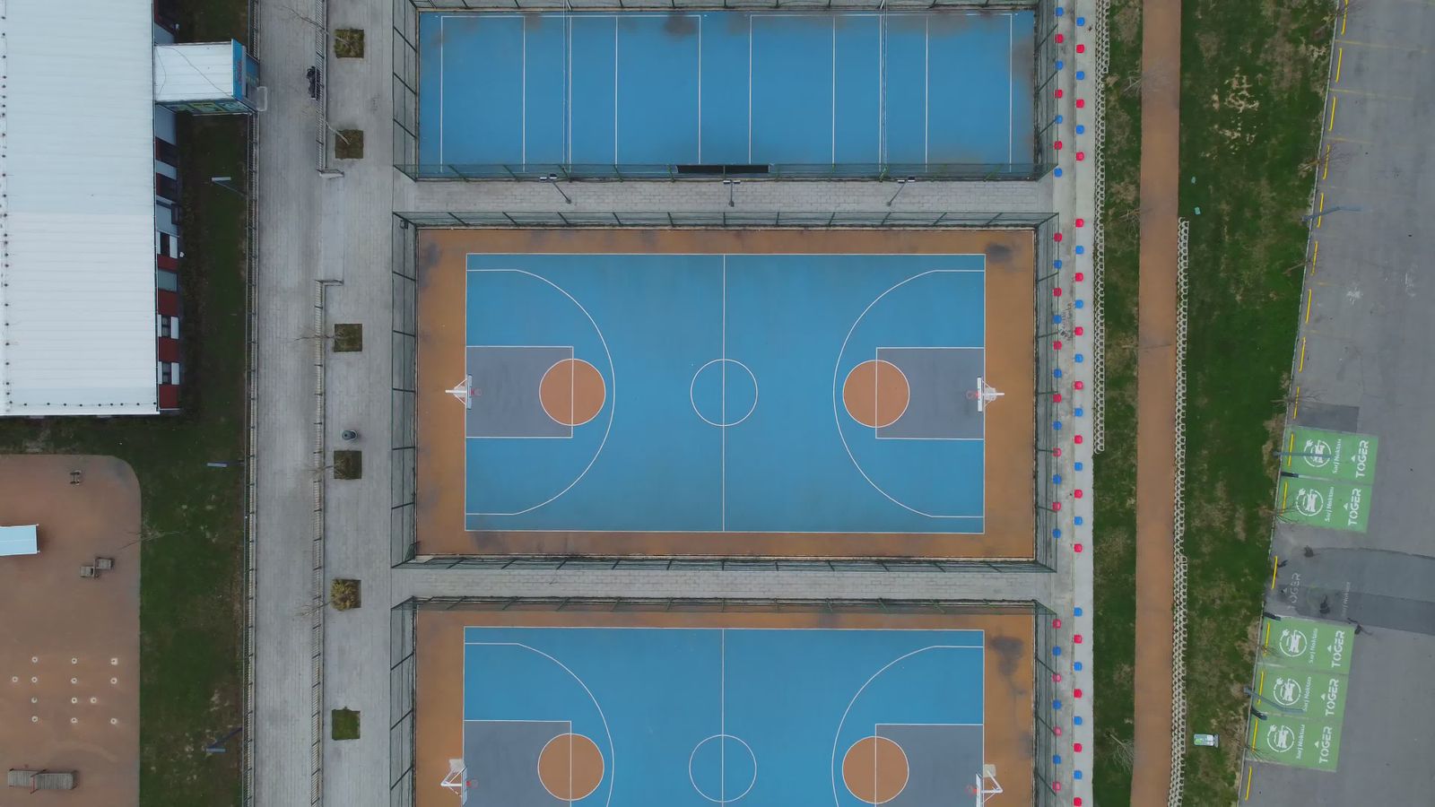 Drone Footage of a Basketball Court Free Stock Video Footage, Royalty ...