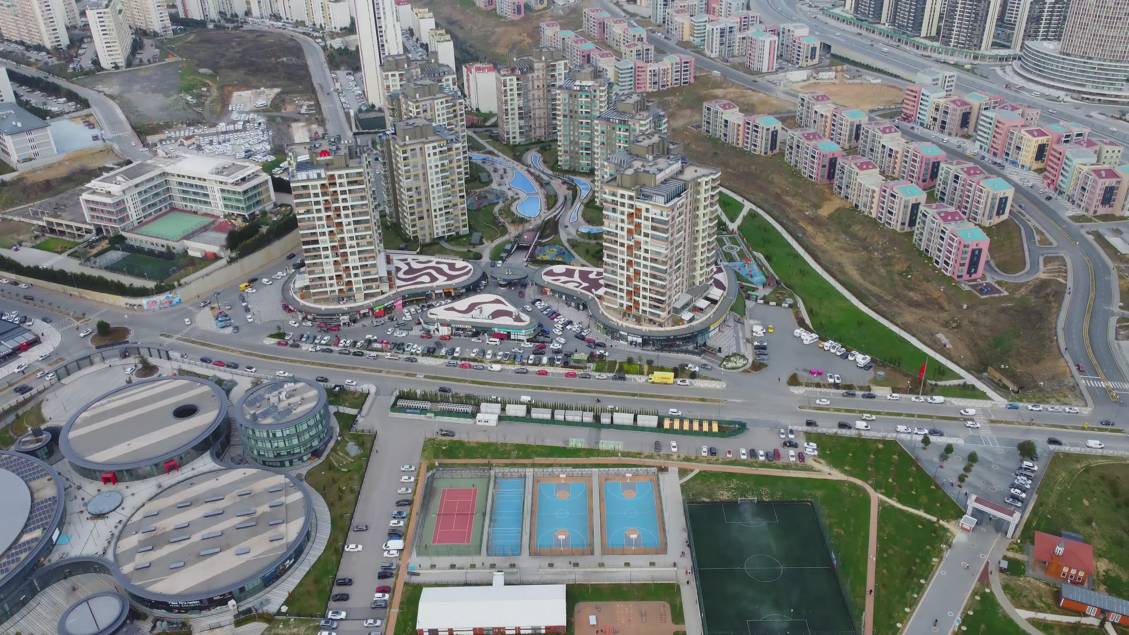 Aerial View of Başakşehir Sports Complex Free Stock Video Footage ...