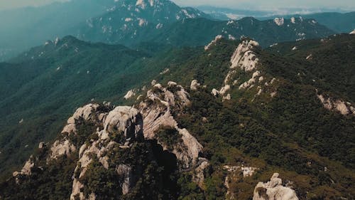 Aerial Footage Of The Mountains Peak