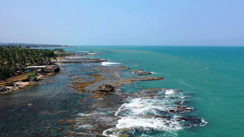 Drone Footage Of Of A Rocky Shoreline