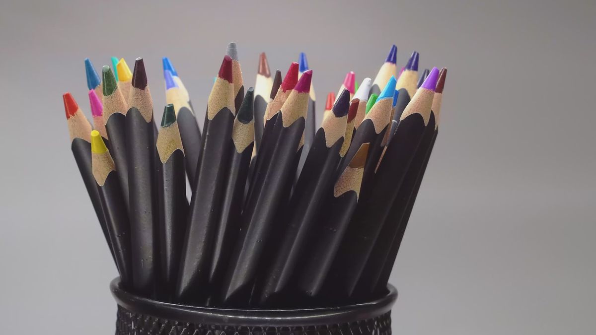 Animation of Moving Colored Pencils Free Stock Video Footage, Royalty ...