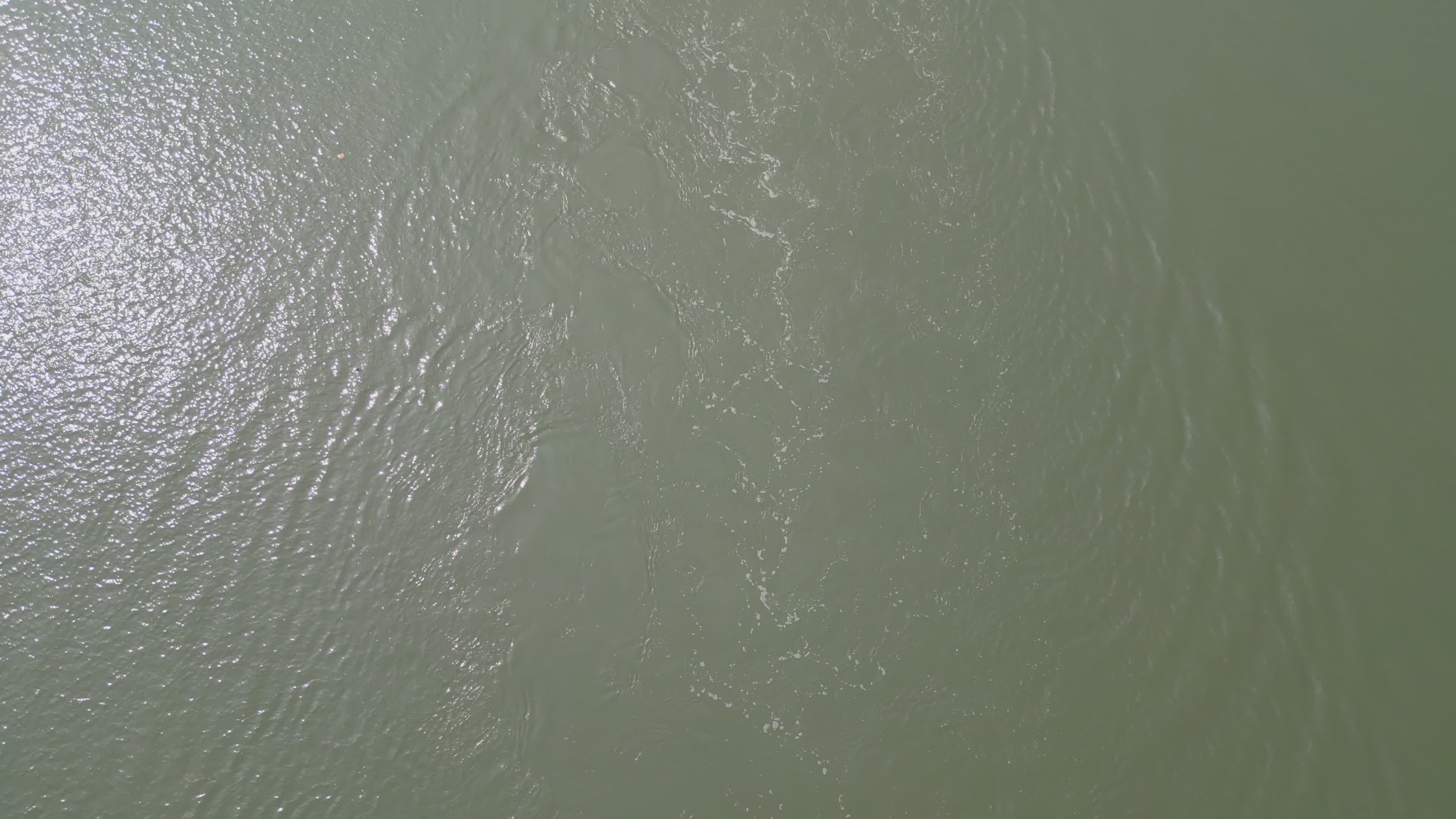Aerial View of Boat Navigating Calm River Free Stock Video Footage ...
