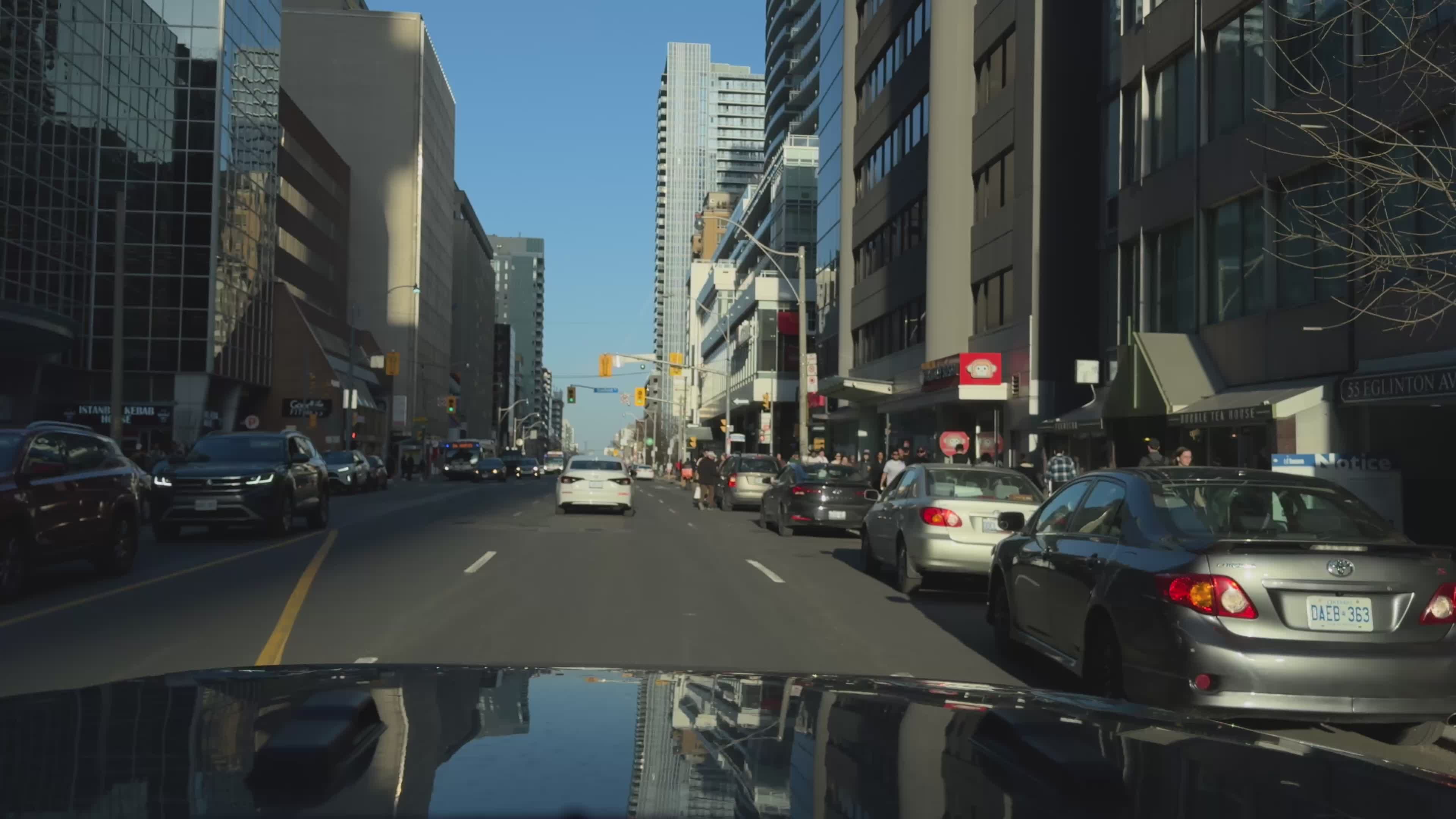Busy Toronto Street View in Daytime Traffic Free Stock Video Footage ...