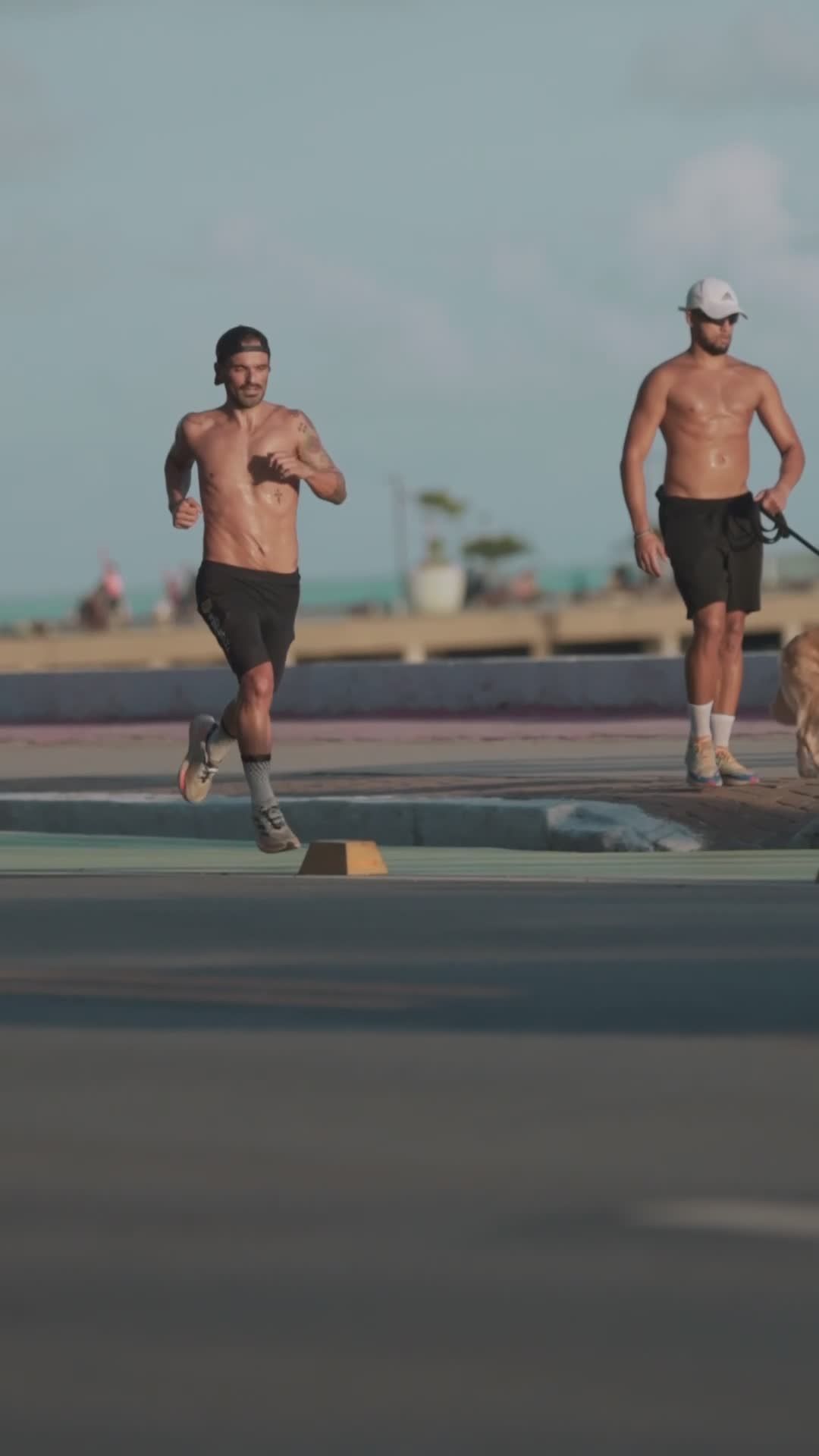 Man Running Outdoors on Open Road Free Stock Video Footage, Royalty ...