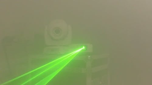 Laser Light Of Green Rays Used As Lighting Effects