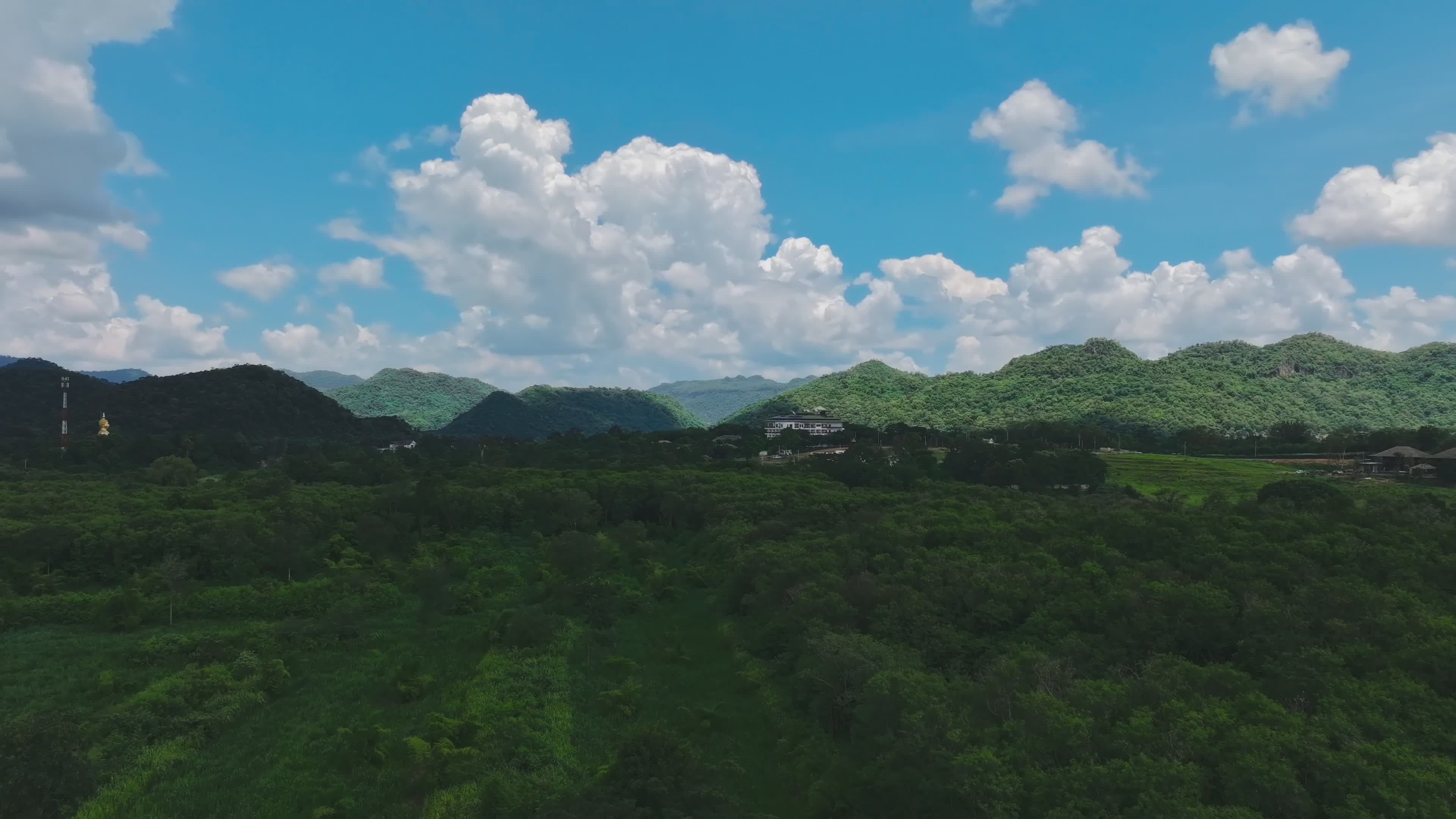 Aerial View of Lush Mountain Landscape Free Stock Video Footage ...