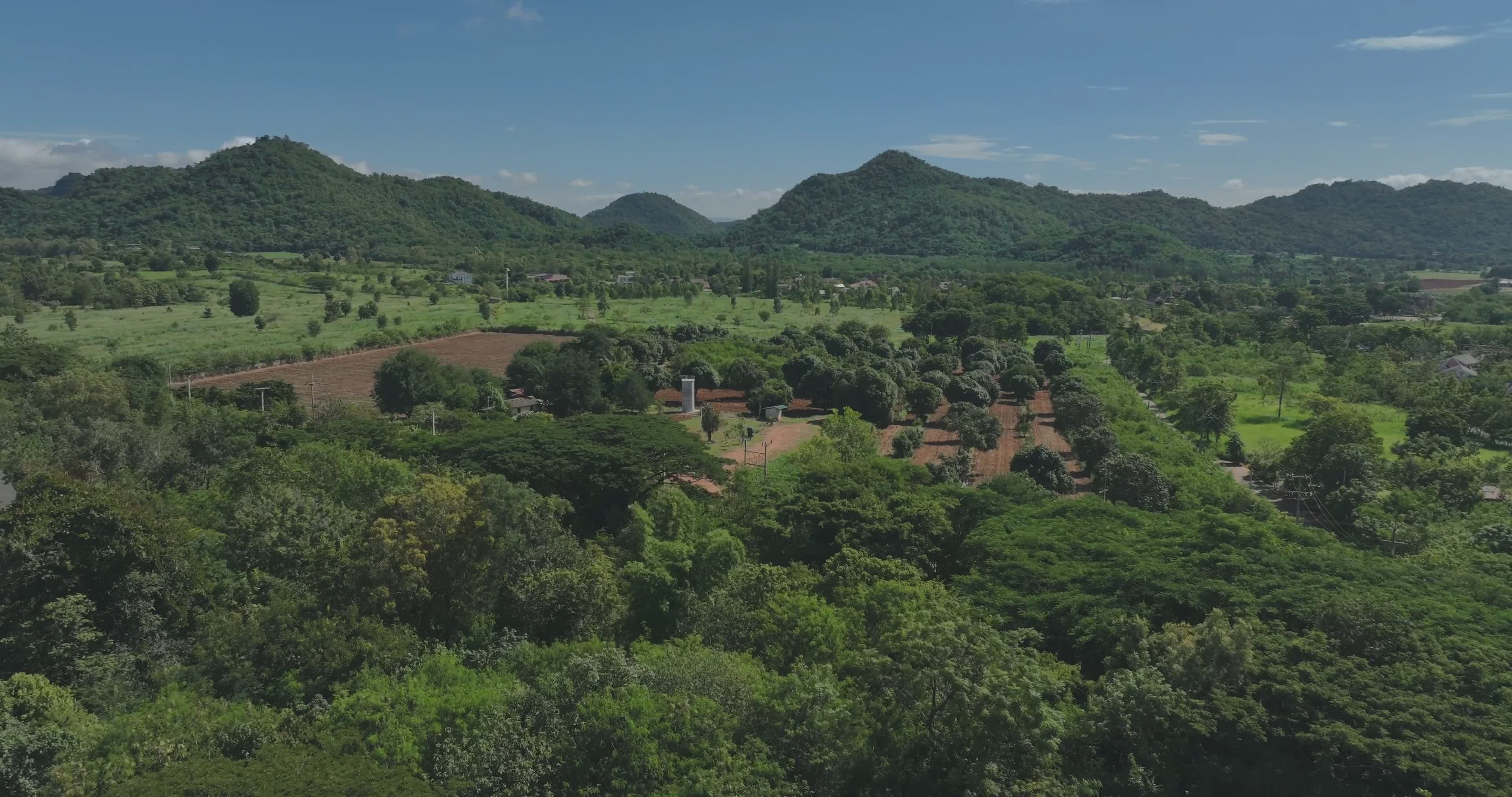 Lush Aerial View of Green Valley and Hills Free Stock Video Footage ...