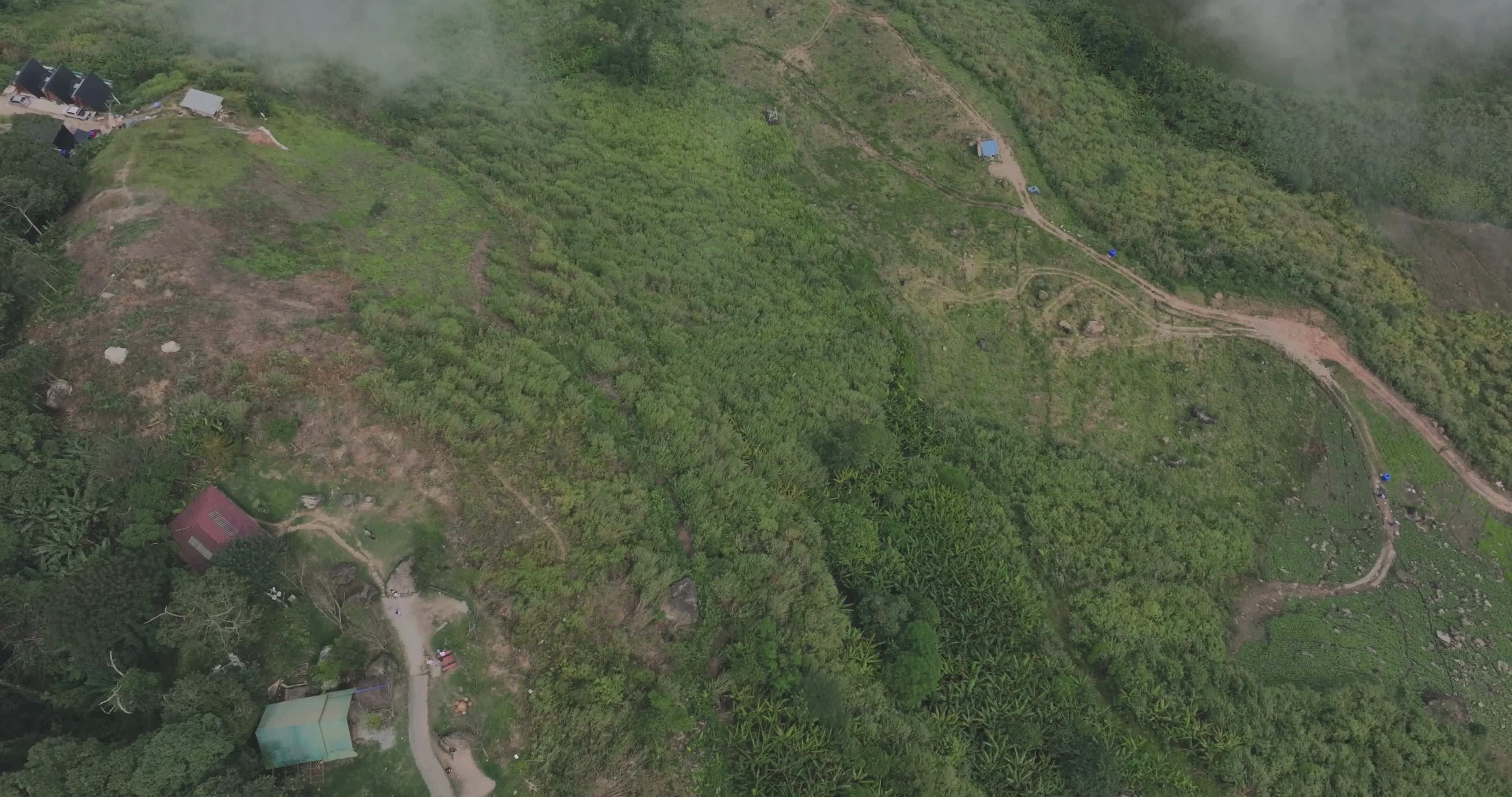 Stunning Aerial View of Lush Green Hills Free Stock Video Footage ...