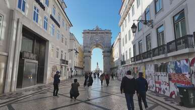 lisbon s iconic rua augusta arch in daylight