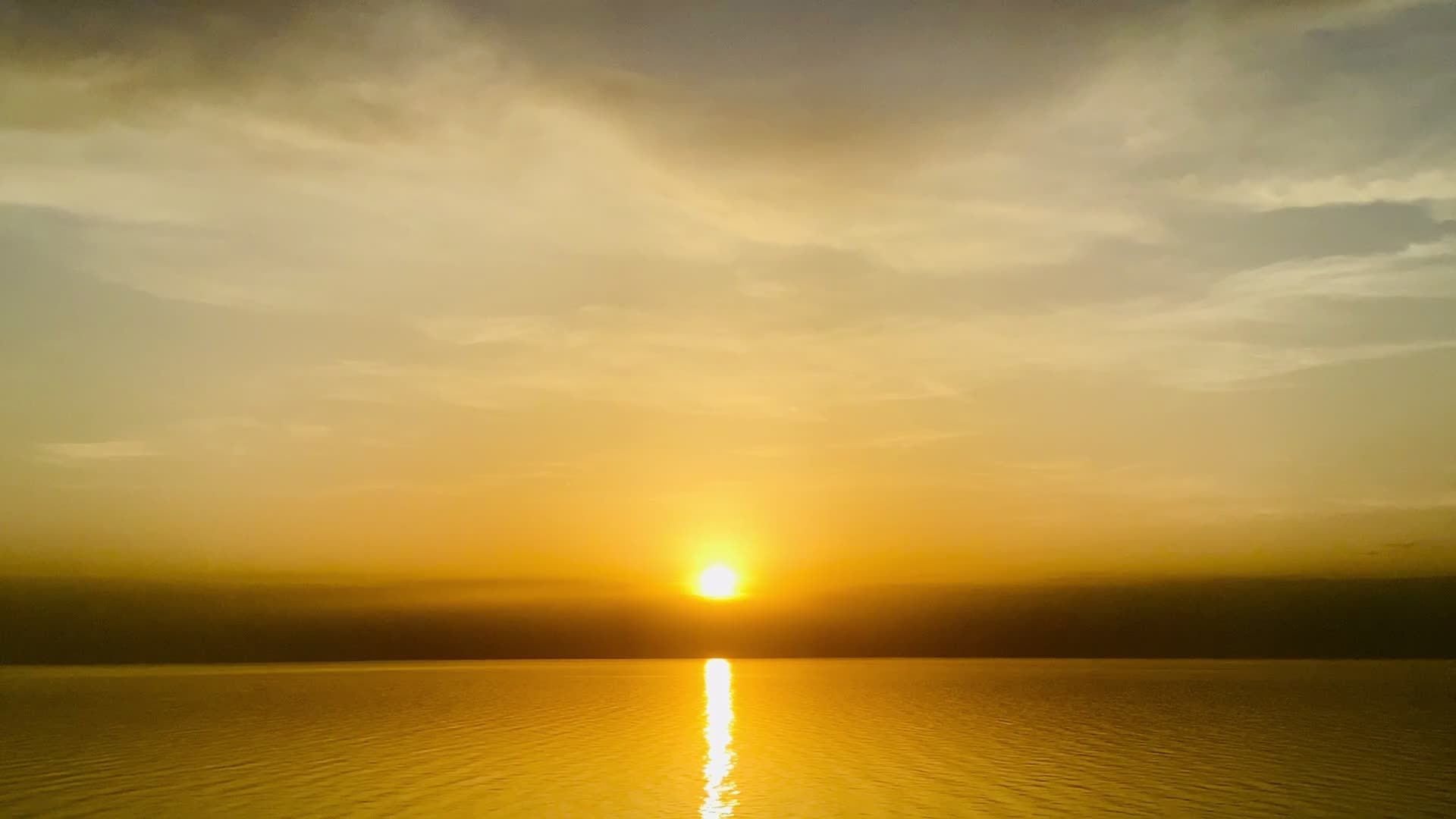 Serene Golden Sunset Over Calm Ocean Waters Free Stock Video Footage ...