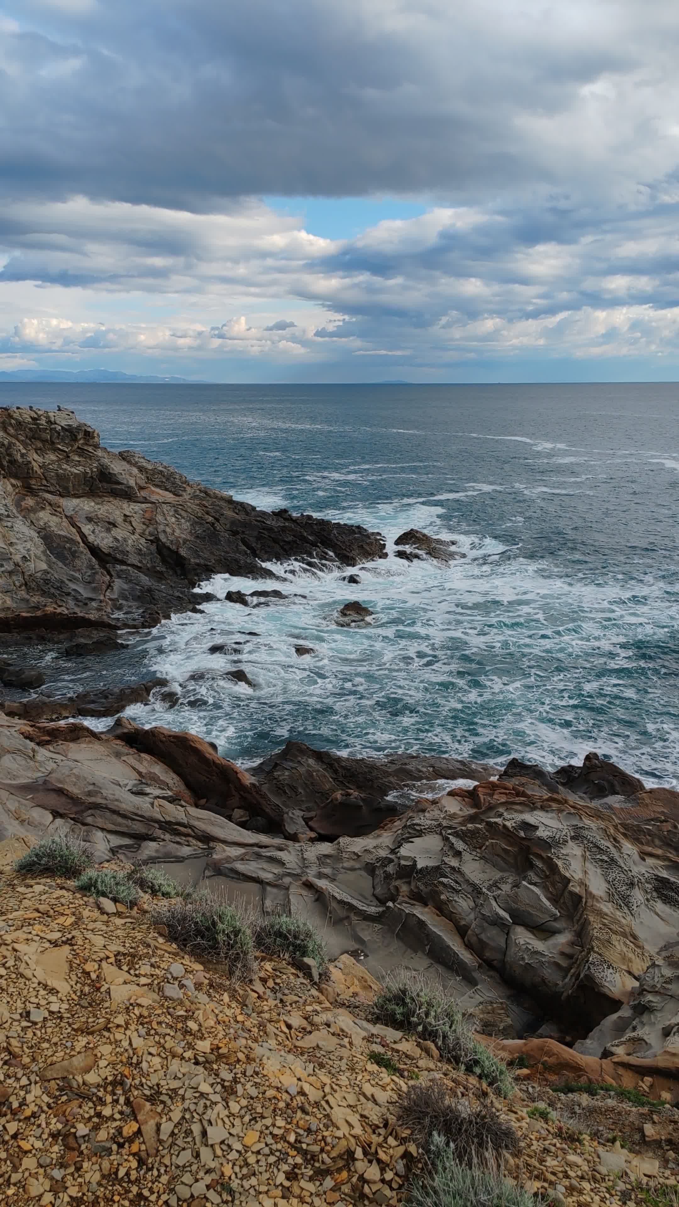 Dramatic Rocky Coastline with Ocean Waves Free Stock Video Footage ...