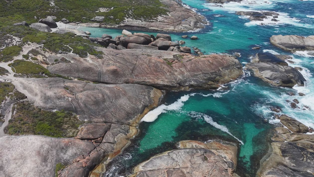 Stunning Aerial View of Turquoise Coastal Waters Free Stock Video ...