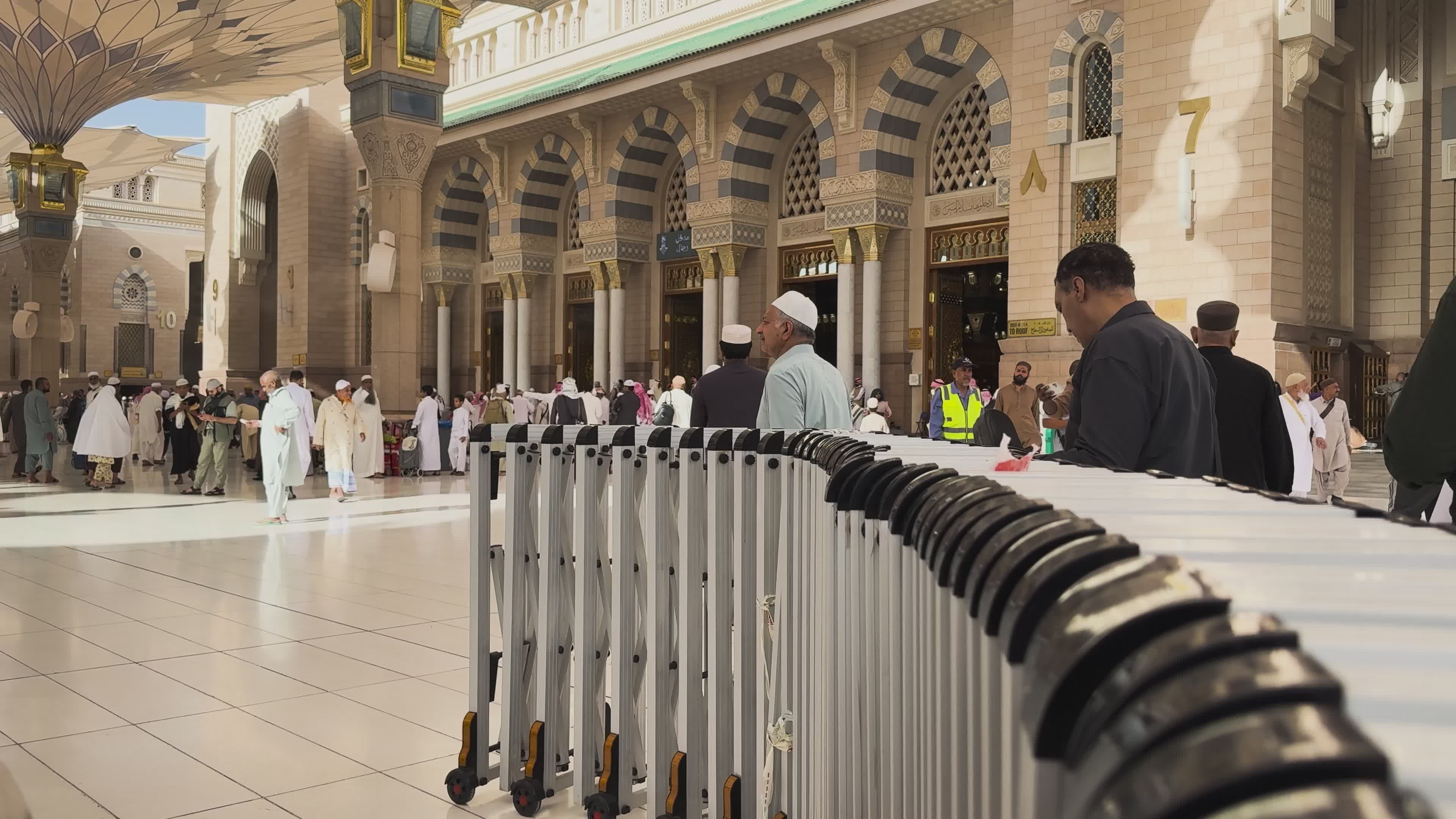 Busy Day at the Prophet's Mosque in Medina Free Stock Video Footage ...
