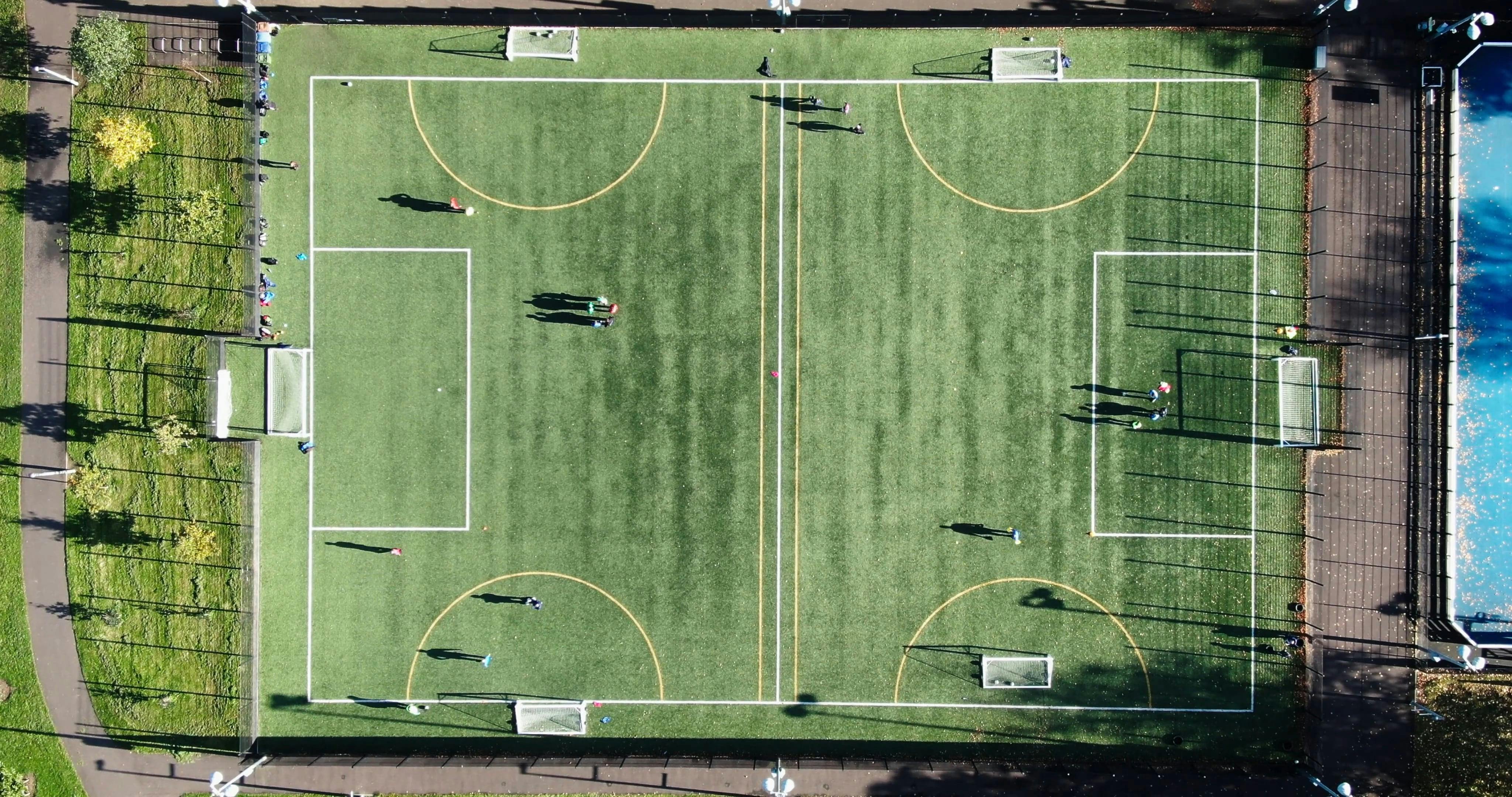Aerial View Of A Football Field · Free Stock Video