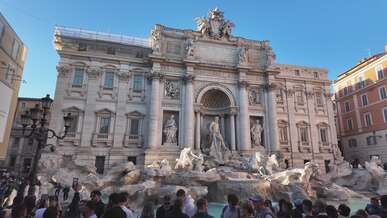 captivating view of trevi fountain in rome