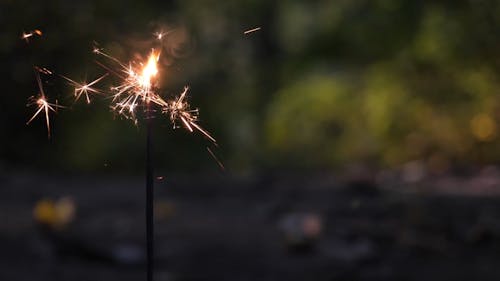 Close-up Shot Of Sparkler