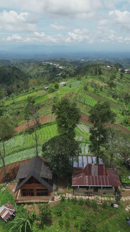 Scenic Aerial View of Lush Green Landscape Free Stock Video Footage ...