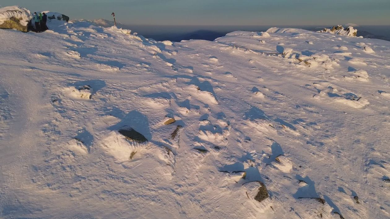 Stunning Winter Aerial View of Snowy Mountains Free Stock Video Footage ...