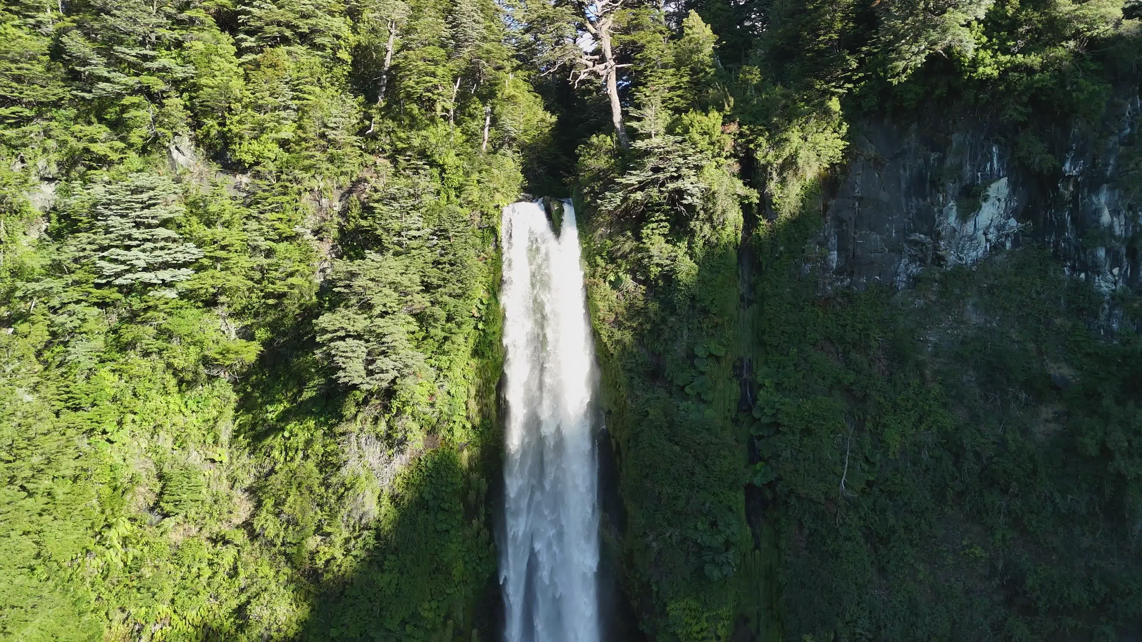 Stunning Aerial Shot of Cascading Waterfall Free Stock Video Footage ...