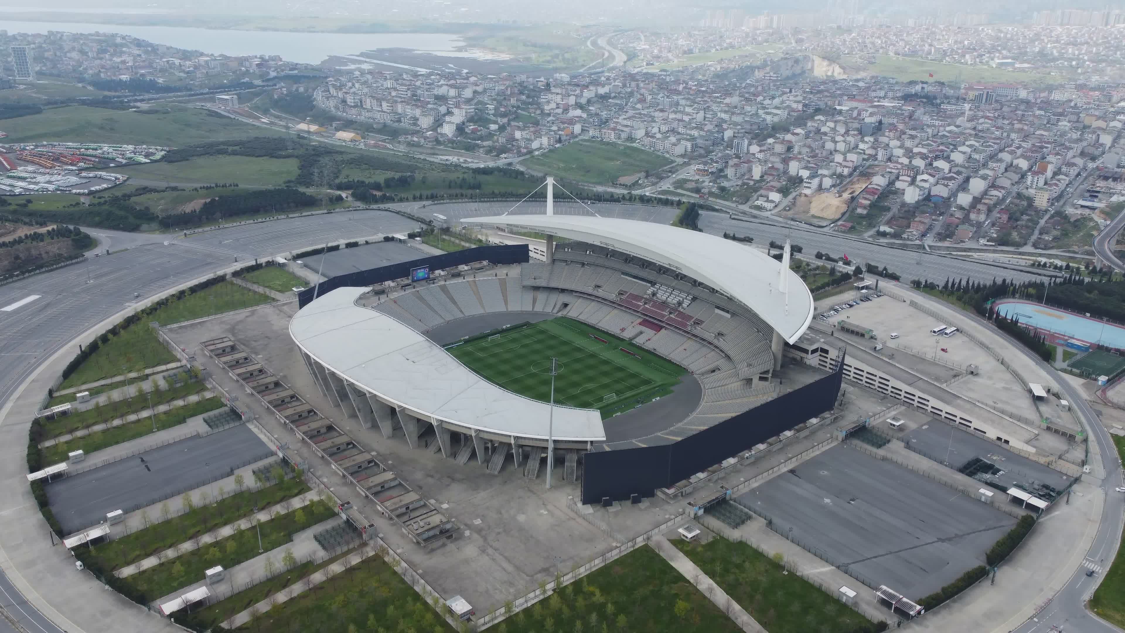 Drone Footage of a Stadium Free Stock Video Footage, Royalty-Free 4K ...