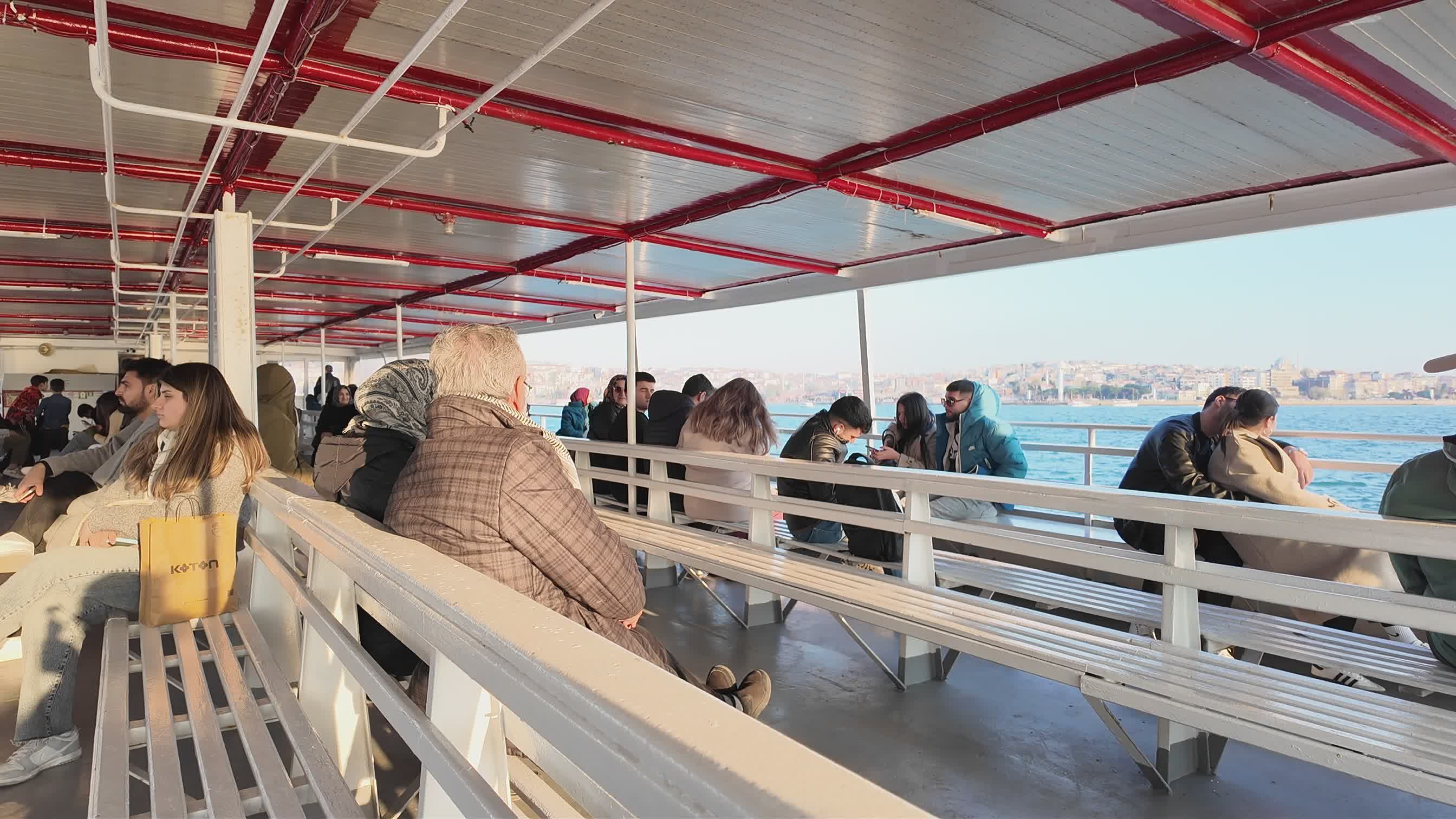 Scenic Ferry Ride with Passengers Relaxing Free Stock Video Footage ...