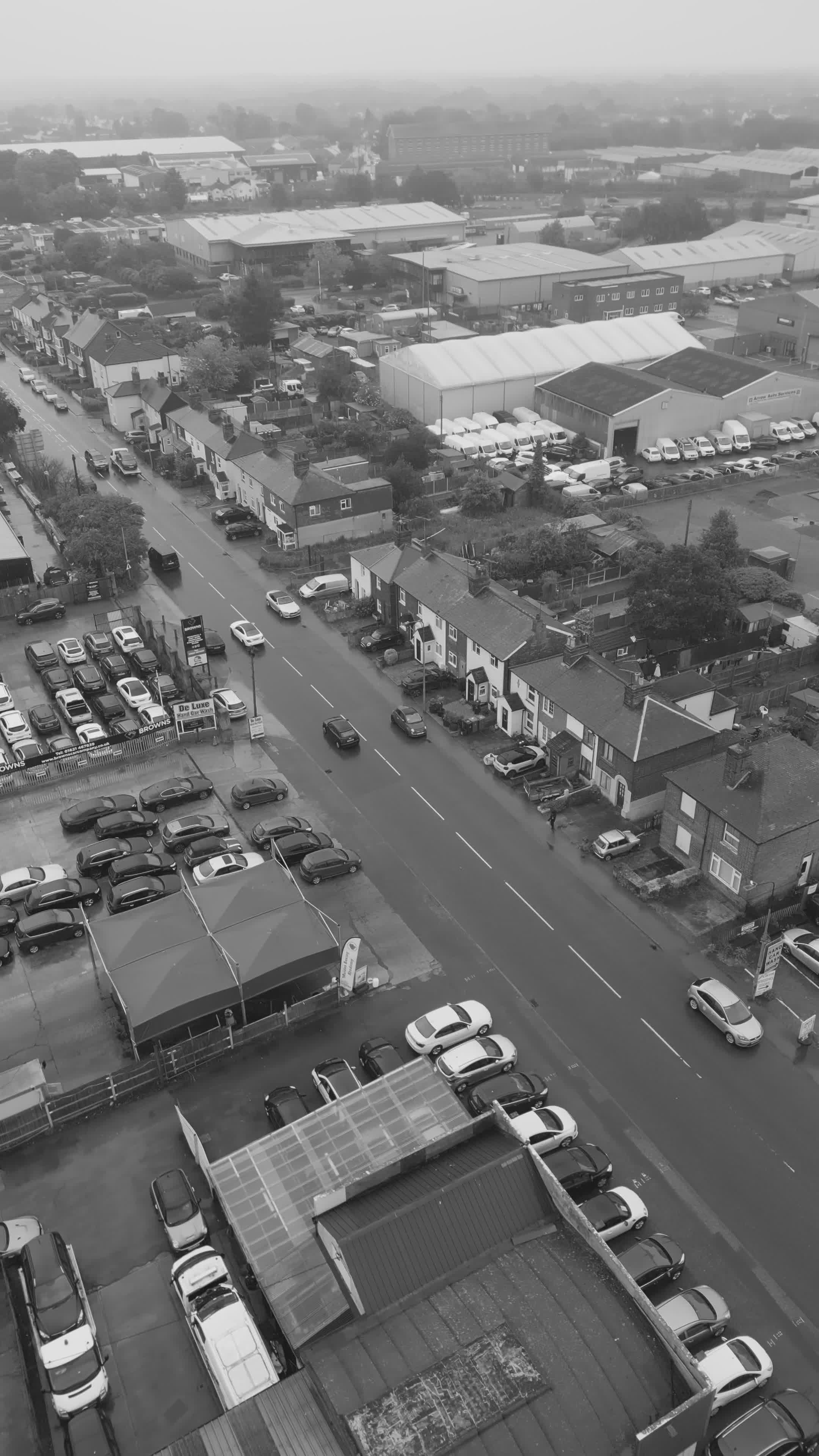 Aerial View of Urban Street with Traffic Free Stock Video Footage ...