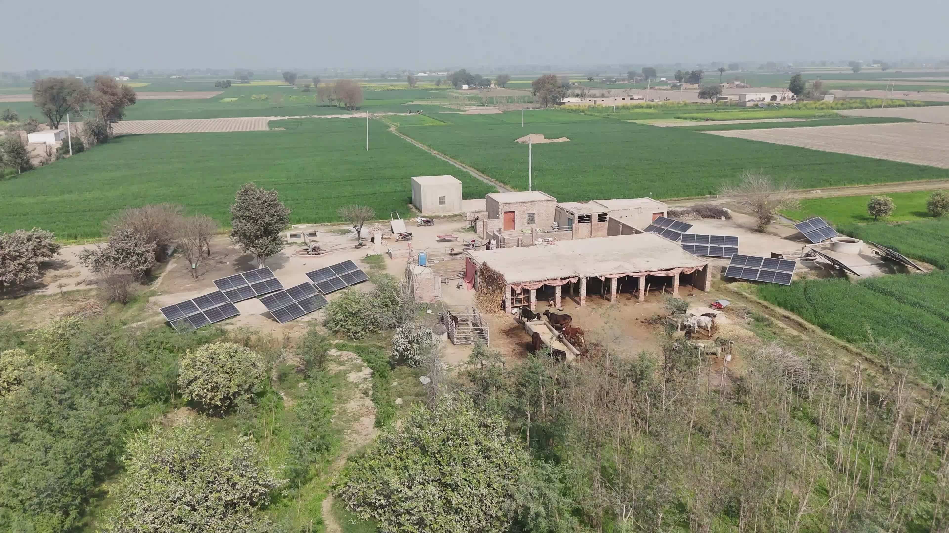 Aerial View of Sustainable Solar Farm Free Stock Video Footage, Royalty ...