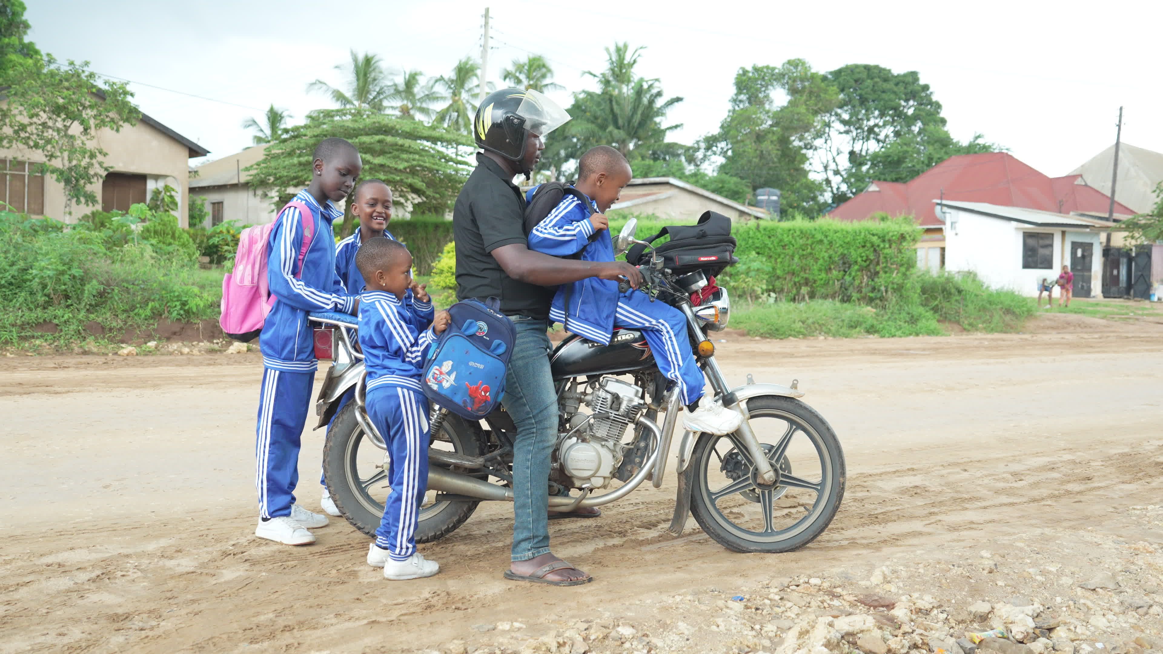 Family Riding Motorcycle on Rural Road Free Stock Video Footage ...