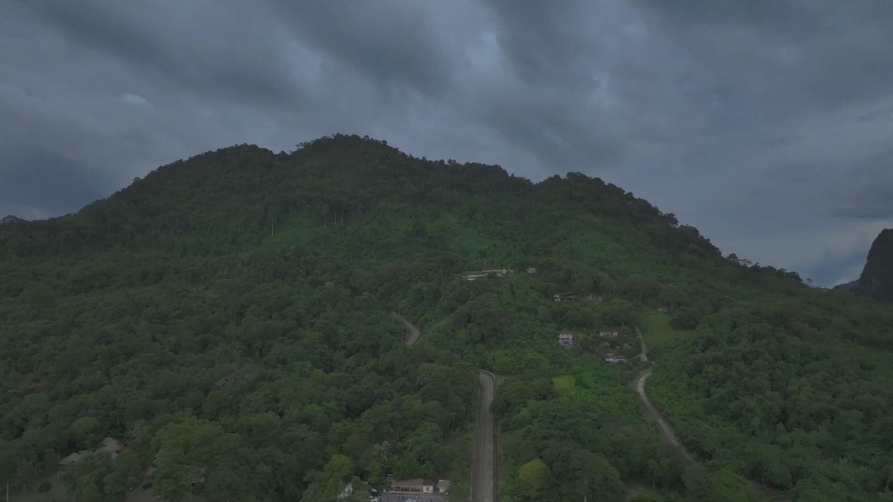 Drone Aerial Footage of Lush Green Mountain Free Stock Video Footage ...