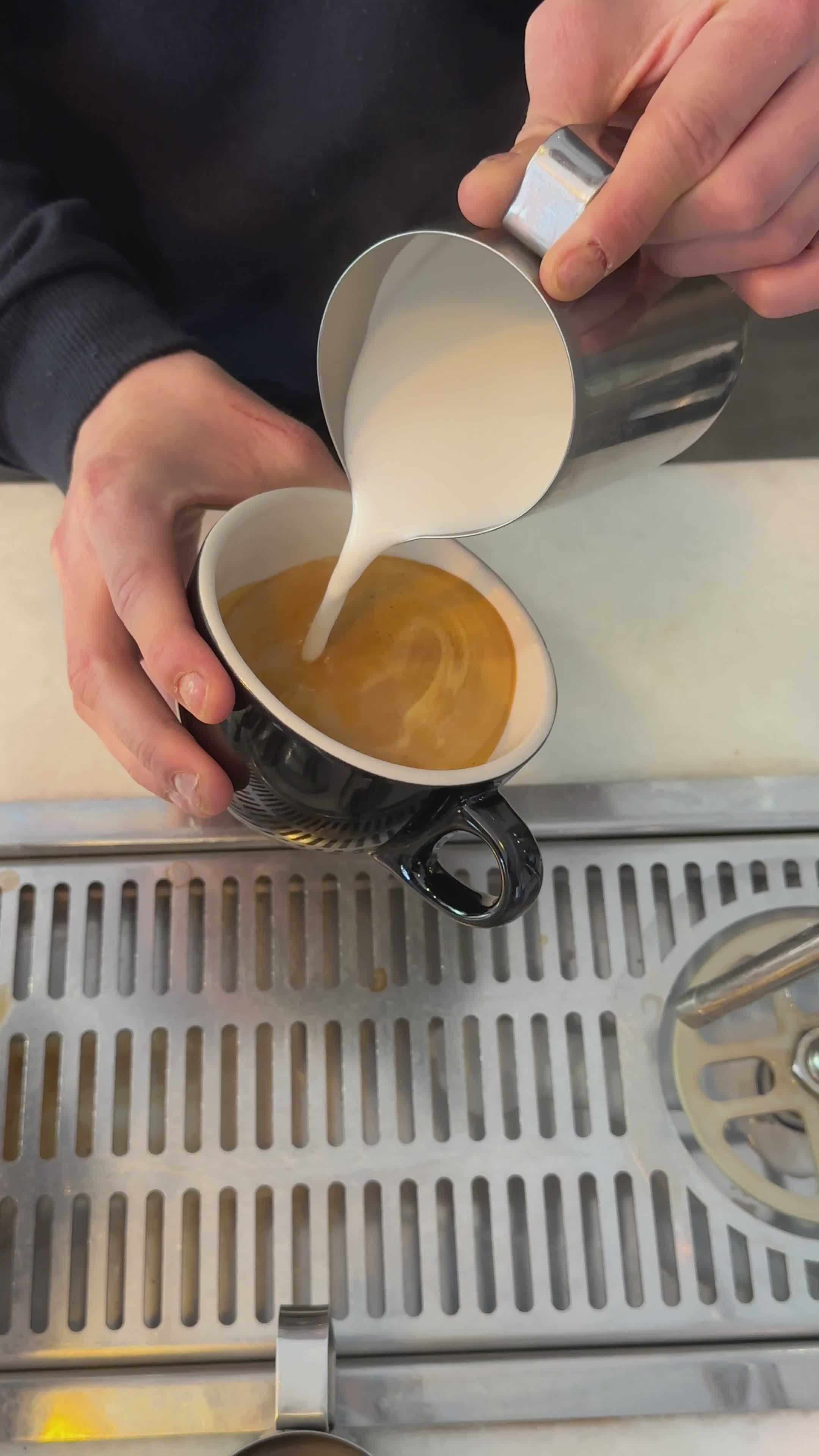 creating beautiful latte art with milk pouring 31649914 — free pexels stock footage
