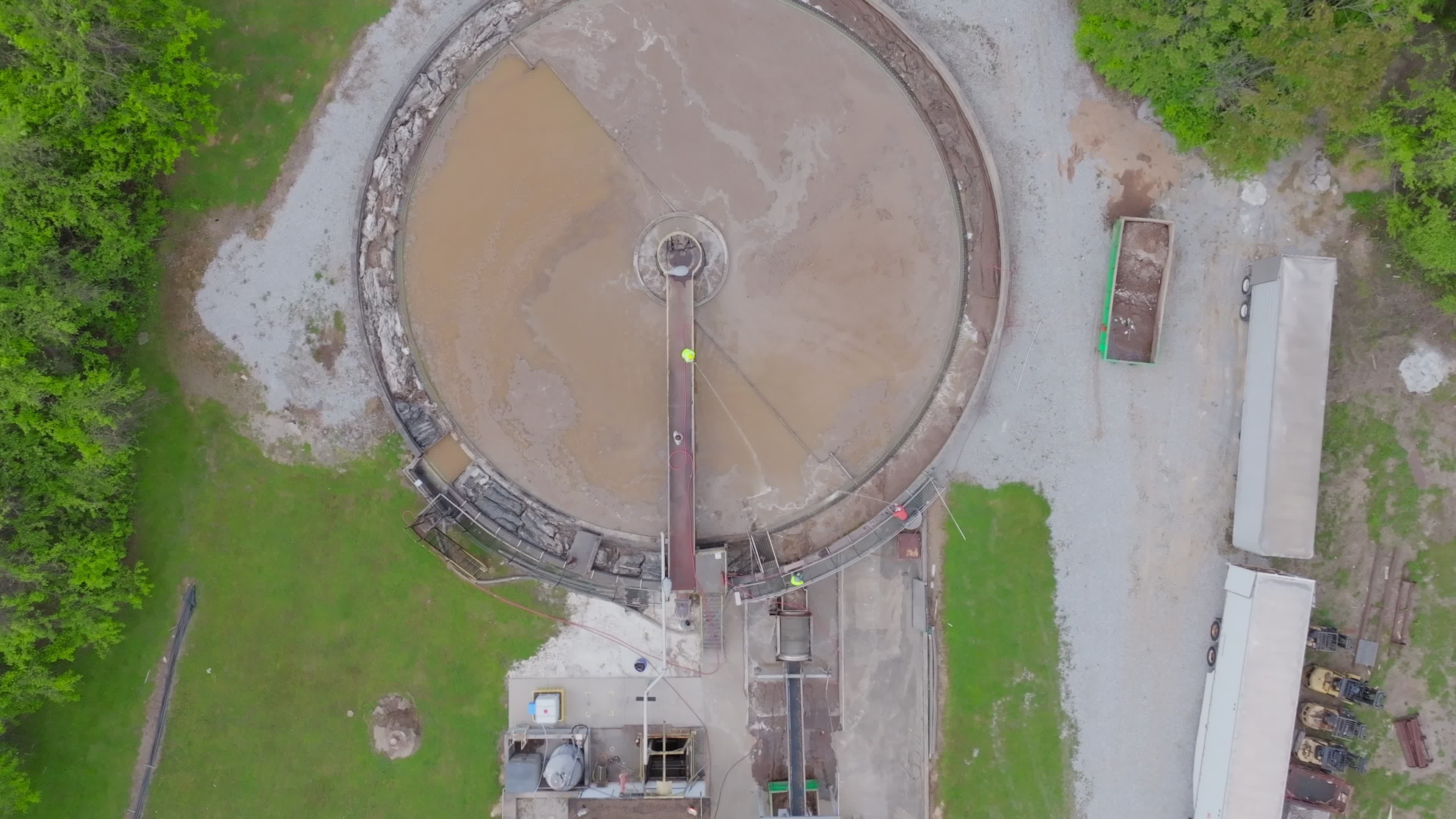 Aerial View of Industrial Turntable Structure Free Stock Video Footage ...