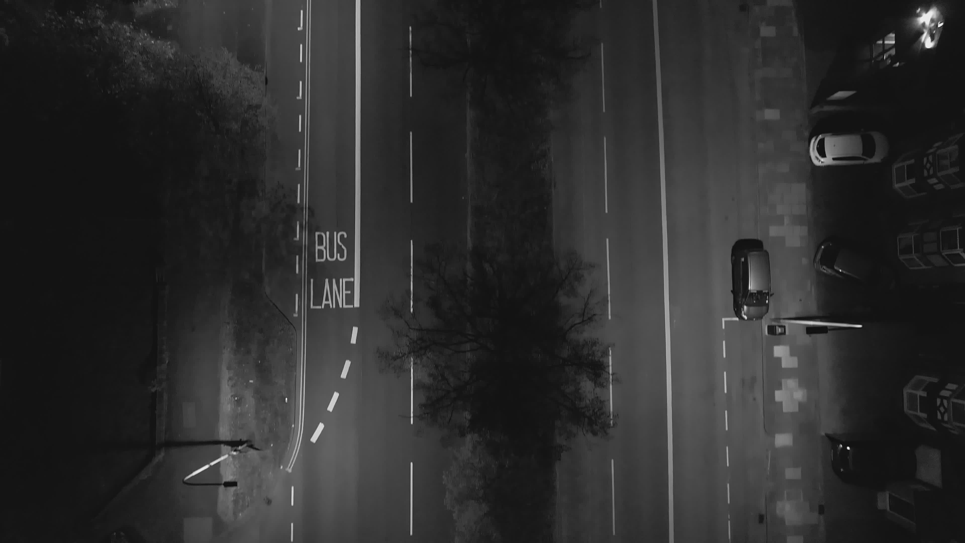 Night Aerial View of a City Street Free Stock Video Footage, Royalty ...