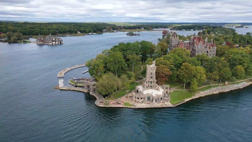 Imagens Do Drone Do Castelo Na Ilha