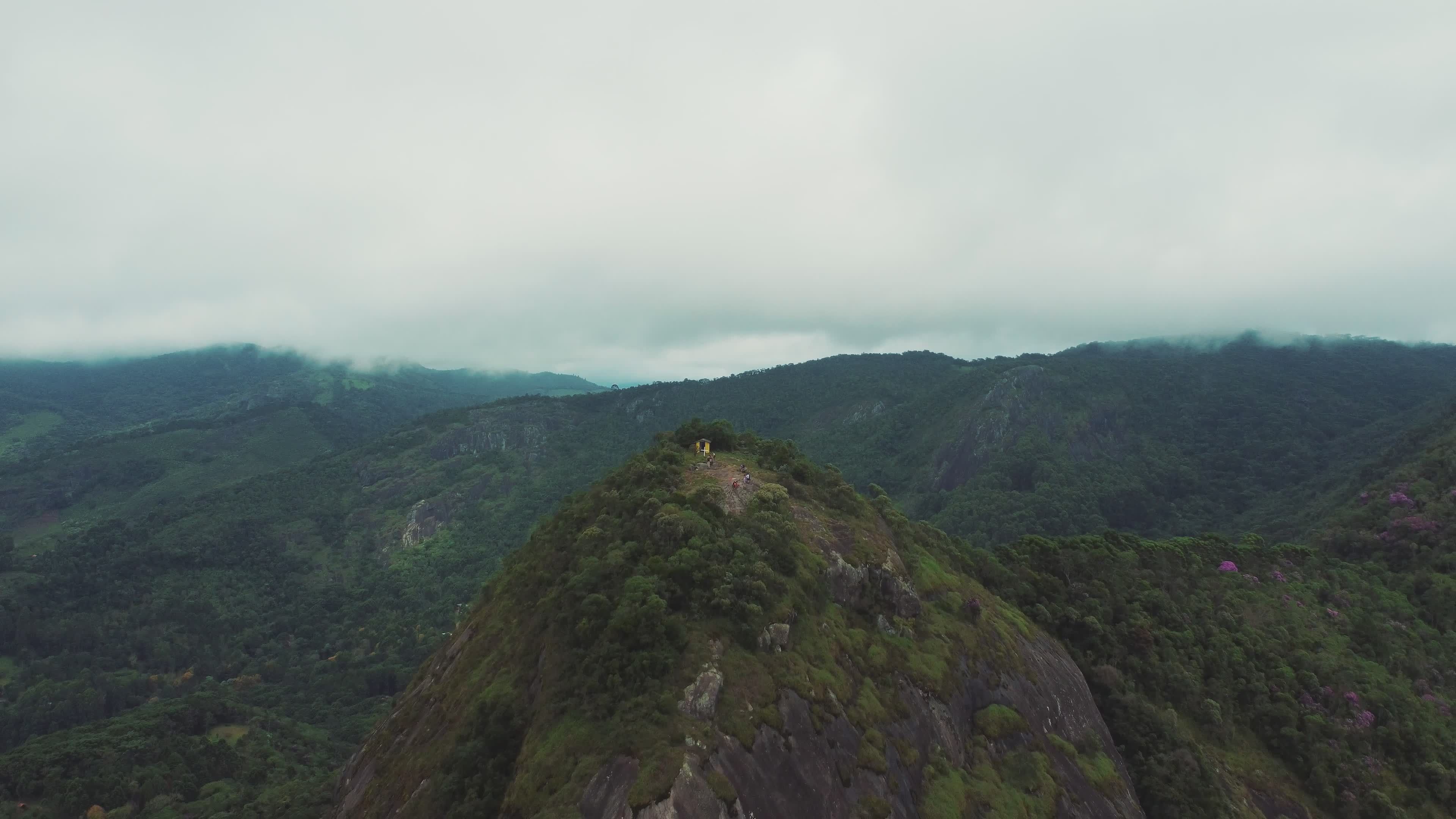 Aerial View of Lush Green Mountain Landscape Free Stock Video Footage ...