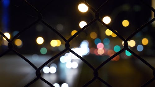 Gece şehir Ve Araba Işıklarının Odaklanmayan Görüntüleri