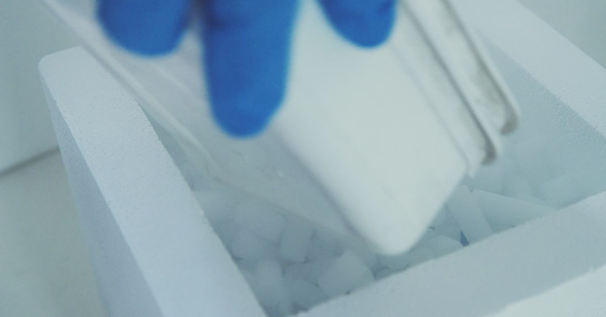 Scientist Handling Dry Ice in Laboratory Setting Free Stock Video ...
