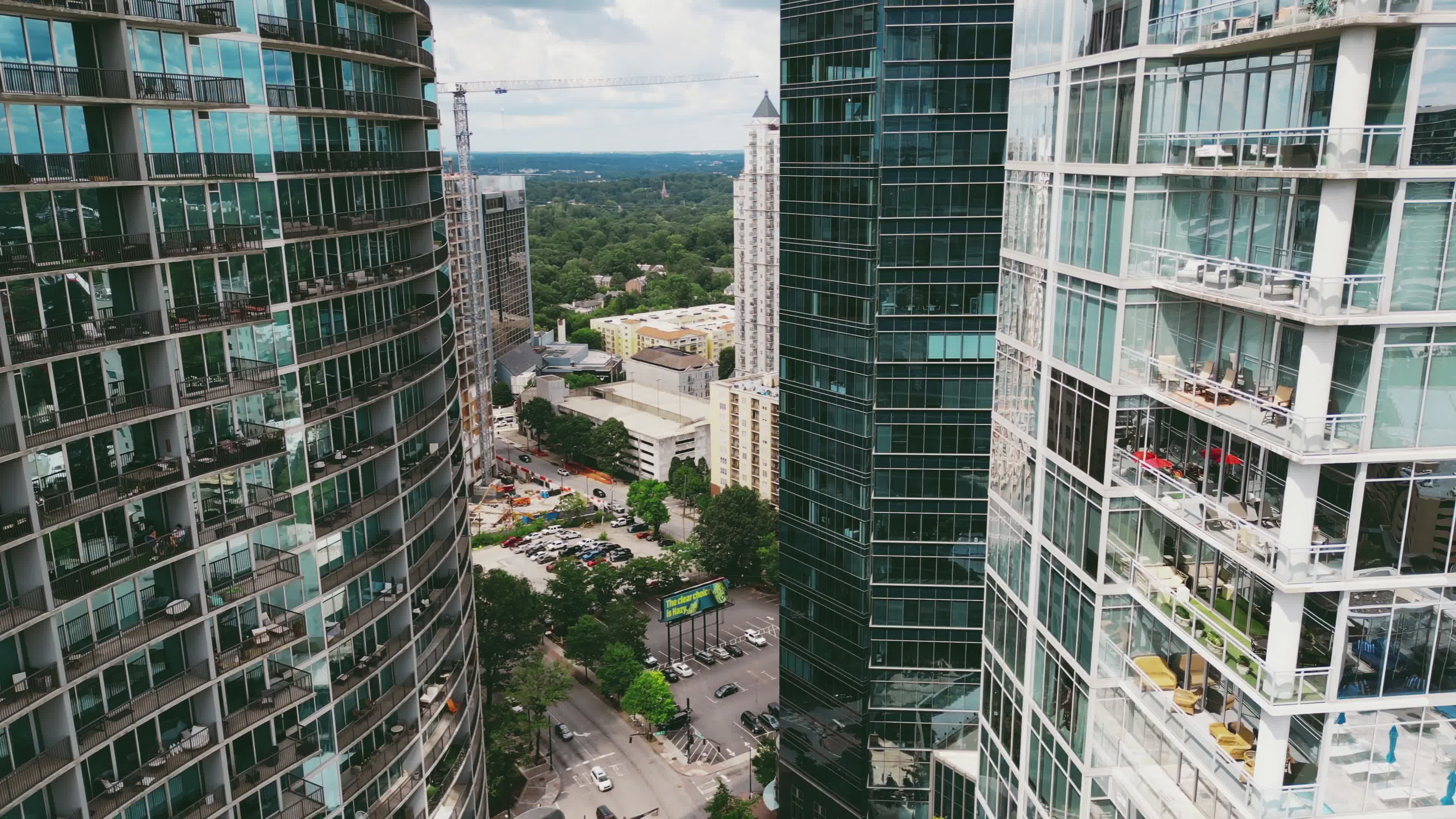 Aerial View of Modern Urban Skyscrapers Free Stock Video Footage ...