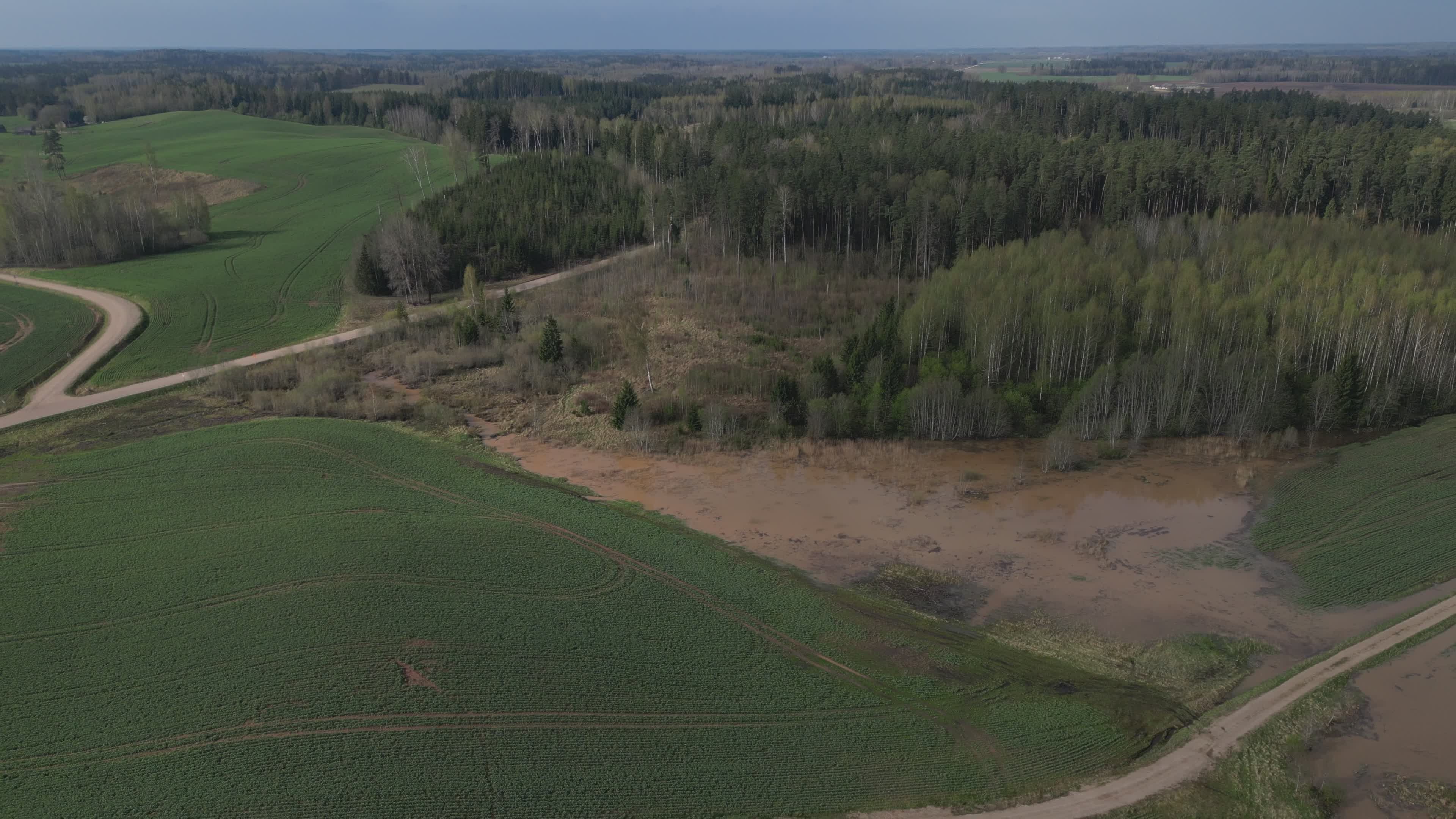Drone Footage Of A Flooded Area Free Stock Video Footage Royalty Free