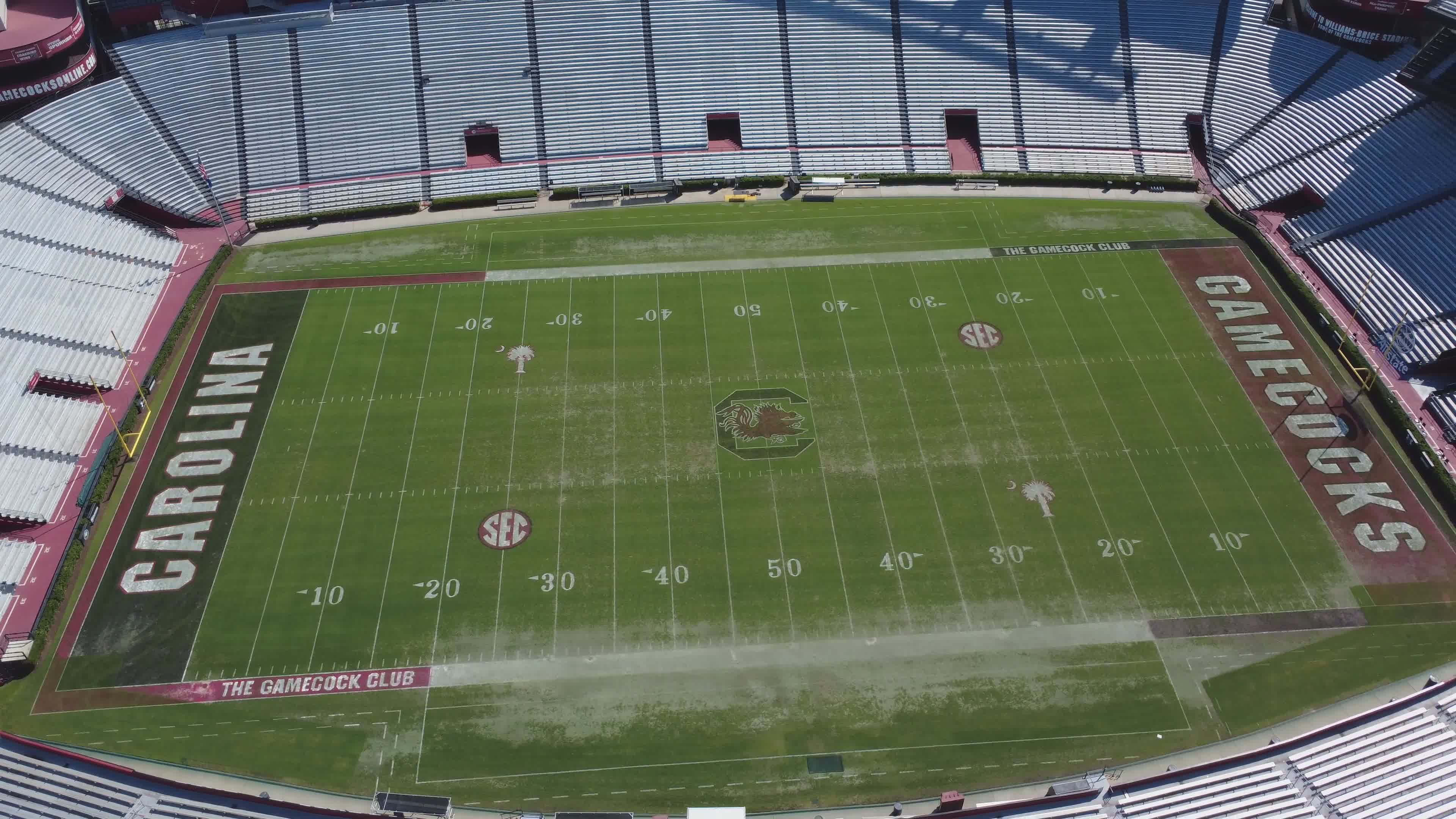 Aerial 4K Drone Footage of Football Stadium Free Stock Video Footage ...