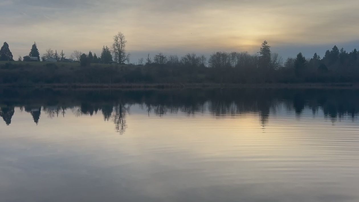 Serene Lake Reflection at Sunset Free Stock Video Footage, Royalty-Free ...
