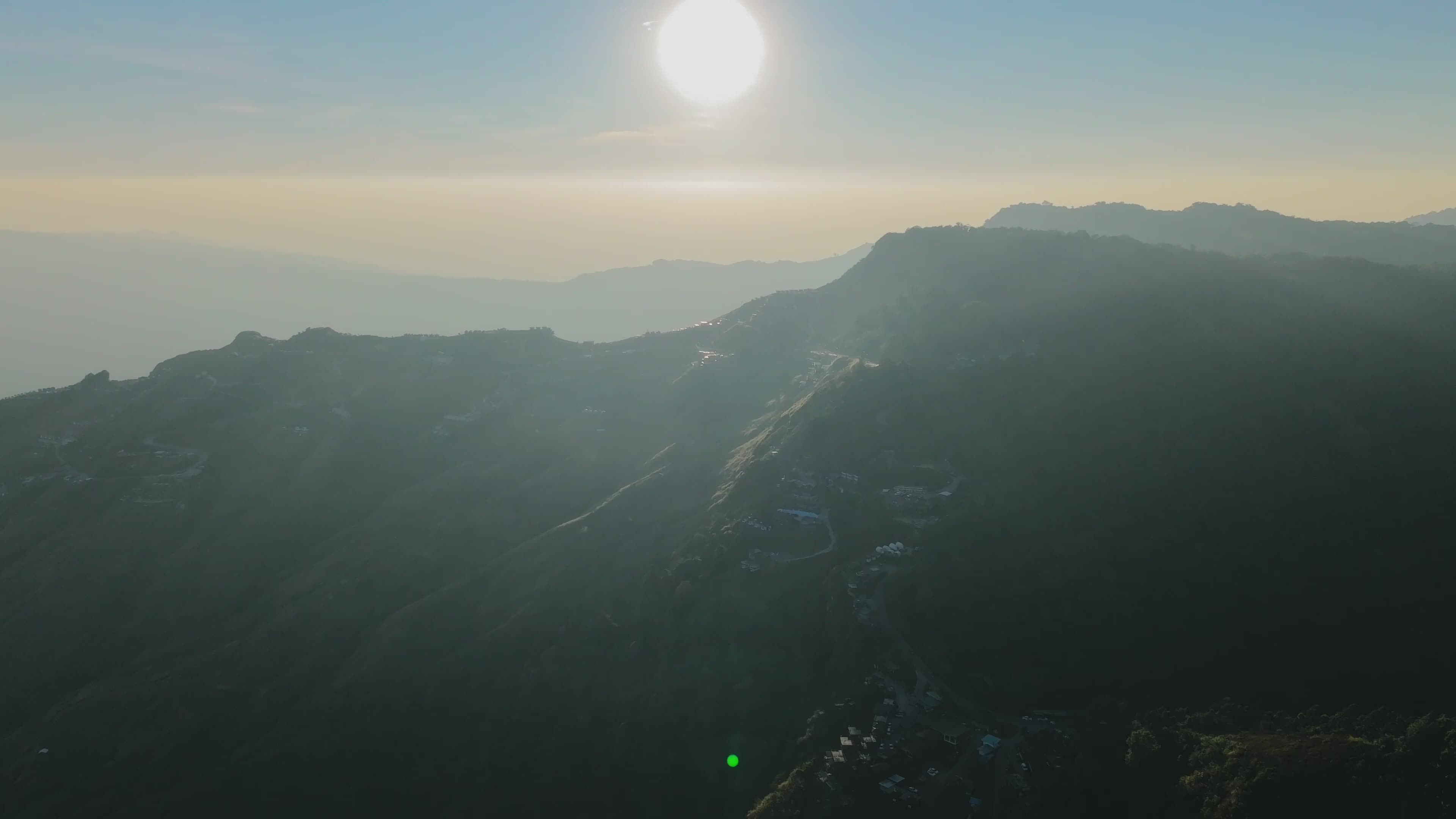 Aerial Sunset Over Majestic Mountain Range Free Stock Video Footage ...